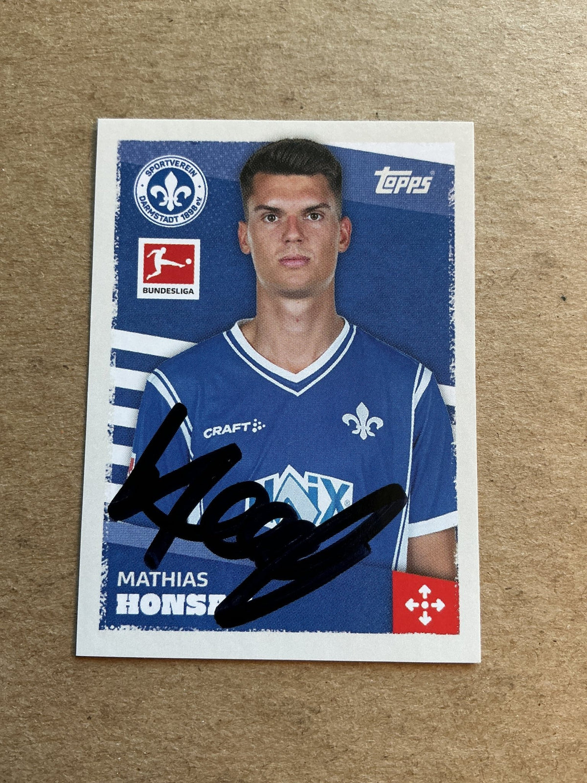 Mathias Honsak, Austria 🇦🇹 SV Darmstadt 98 2023/24 Topps hand signed - Autographs-World