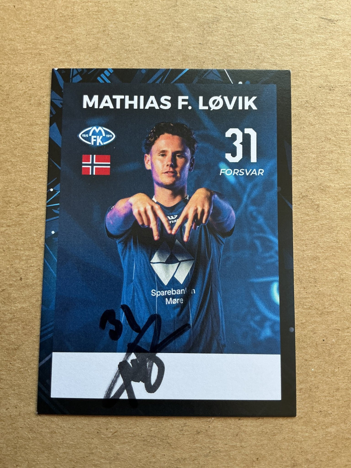 Mathias Løvik, Norway 🇳🇴 Molde FK 2024/25 hand signed - Autographs-World