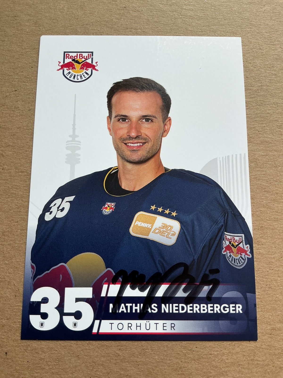 Mathias Niederberger, Germany 🇩🇪 Red Bull München 2023/24 hand signed - Autographs-World