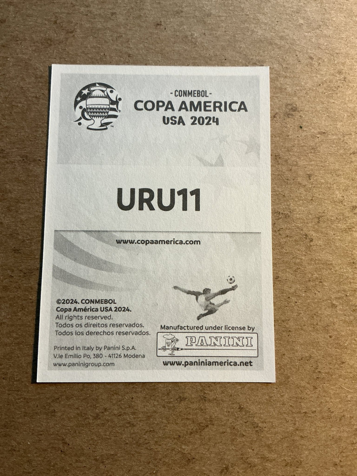 Mathias Olivera, Uruguay 🇺🇾 Copa America 2024 Panini hand signed - Autographs-World