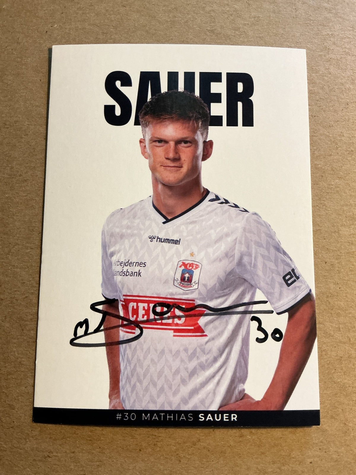 Mathias Sauer, Denmark 🇩🇰 Aarhus GF 2023/24 hand signed - Autographs-World