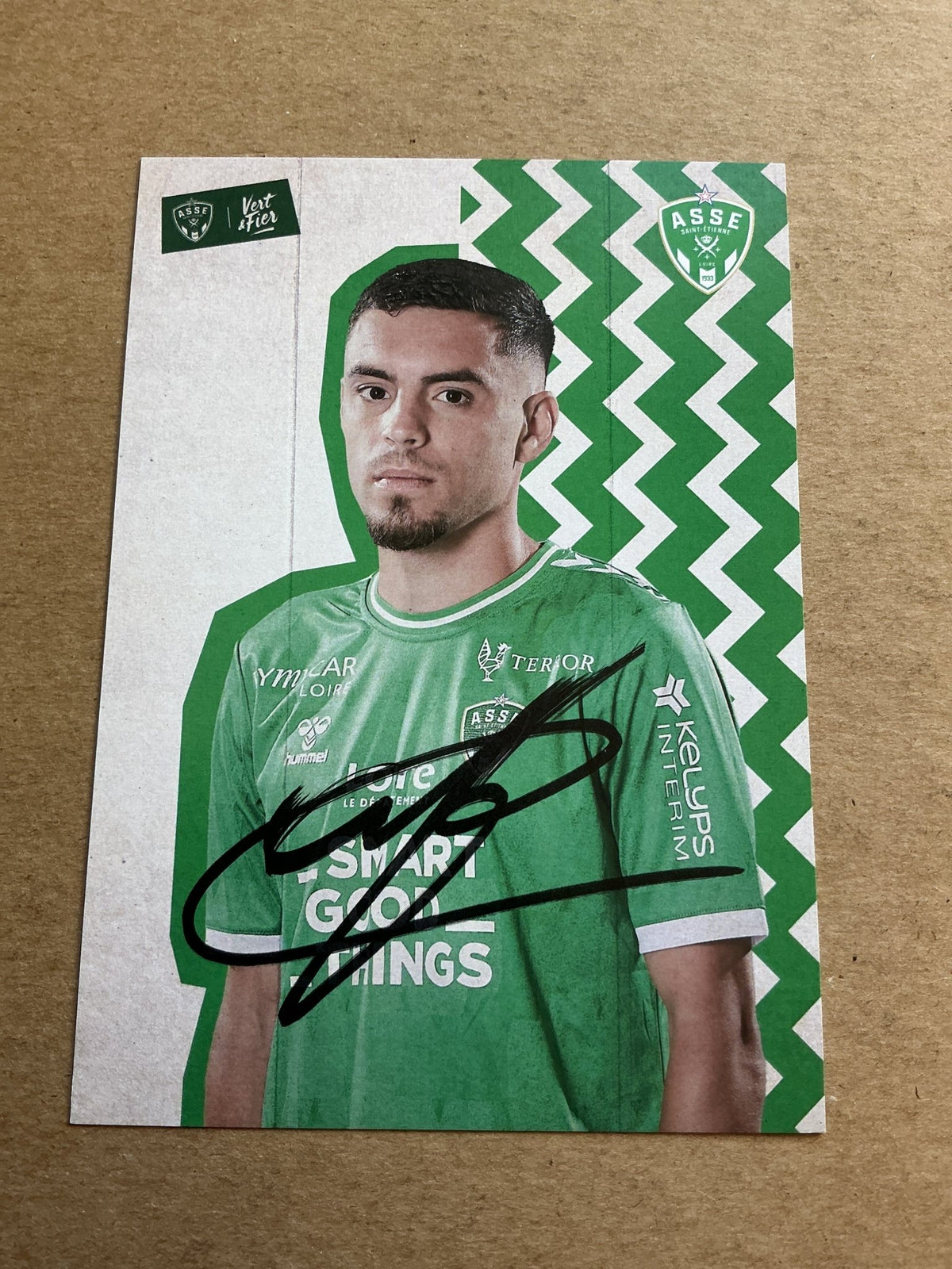 Mathieu Cafaro, France 🇫🇷 AS Saint-Etienne 2023/24 hand signed - Autographs-World