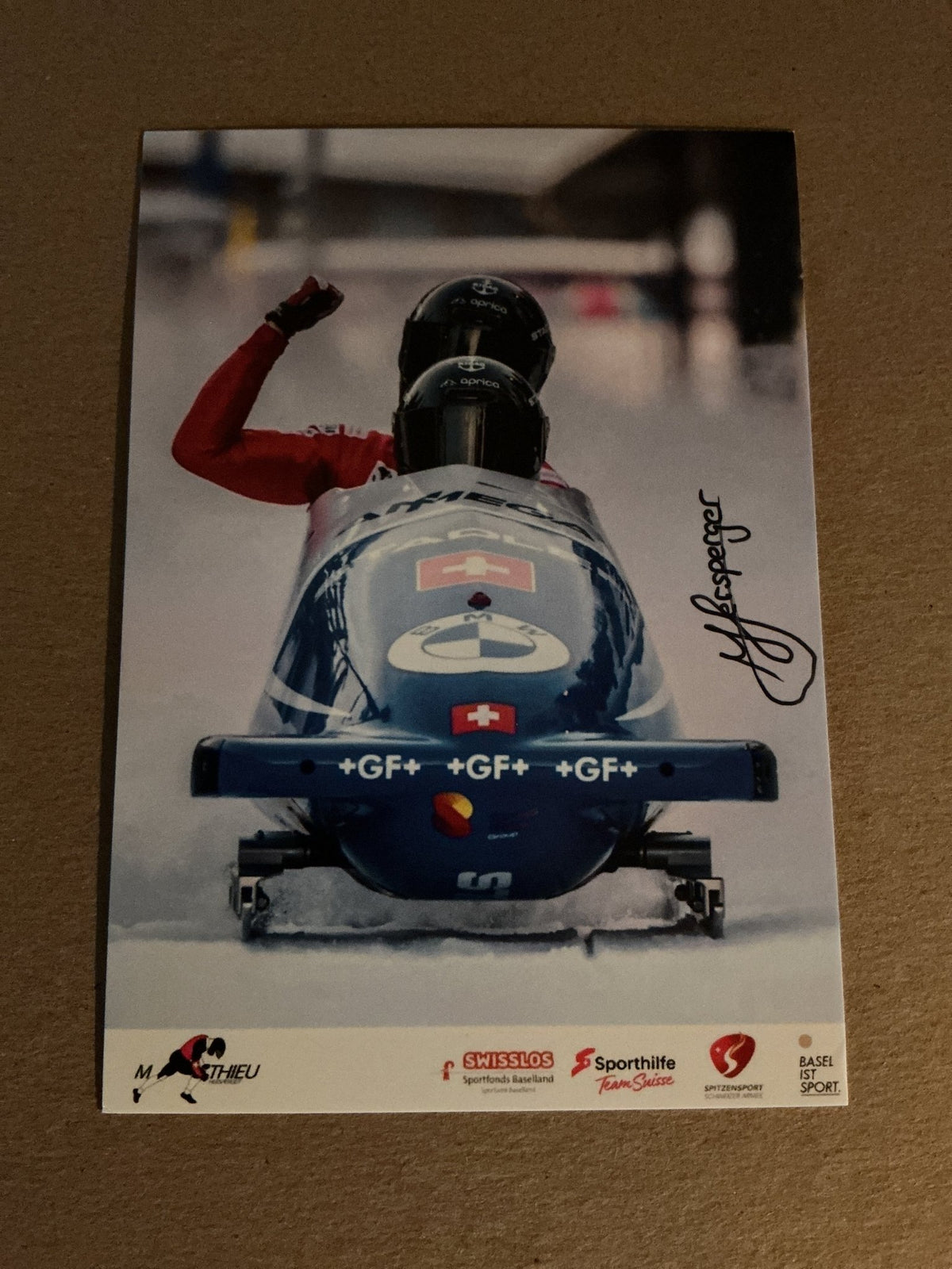 Mathieu Hersperger, Switzerland 🇨🇭 Bobsleigh 2023/24 hand signed - Autographs-World