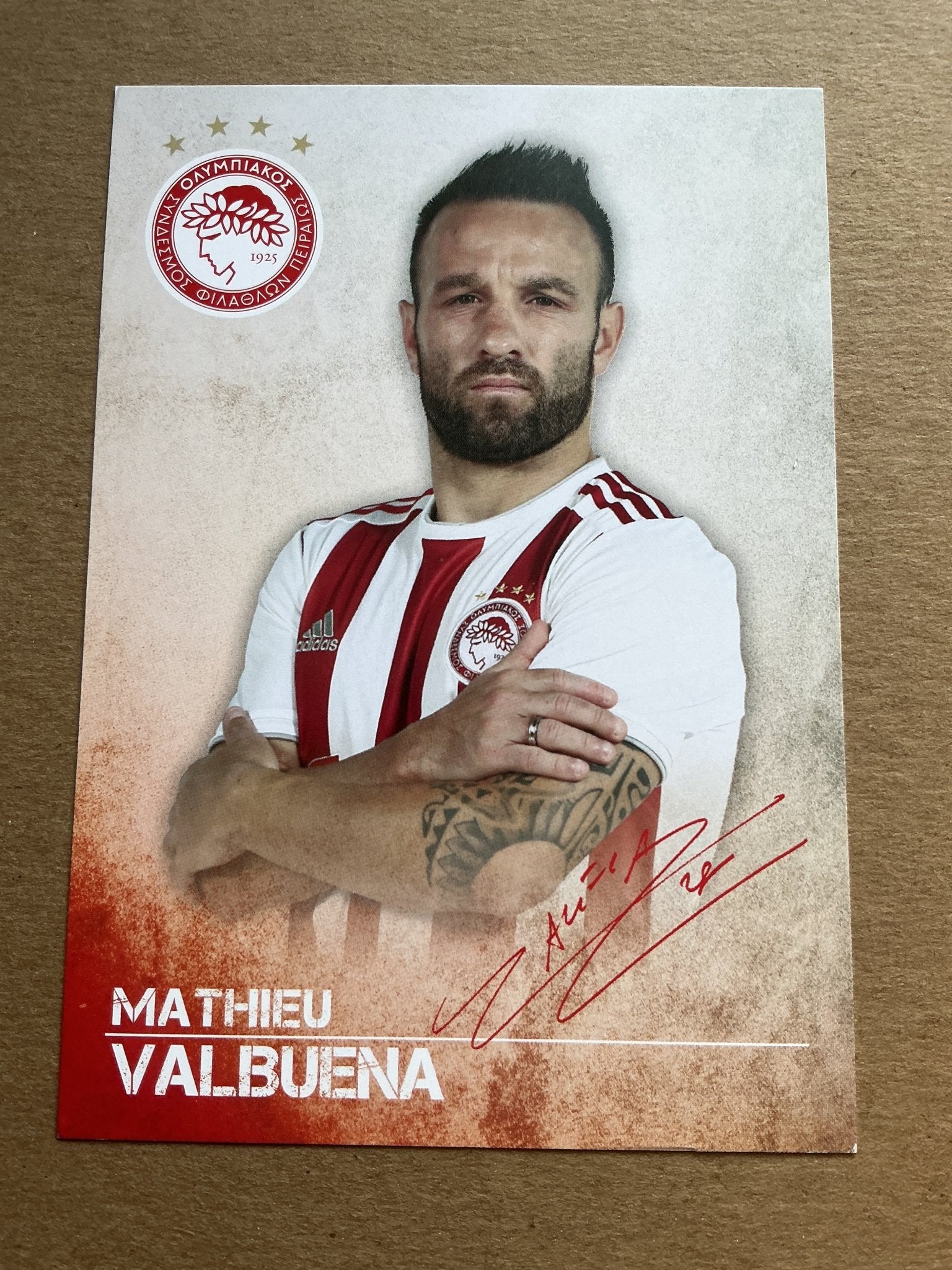 Mathieu Valbuena, France 🇫🇷 Olympiacos FC 2019/20 unsigned - Autographs-World