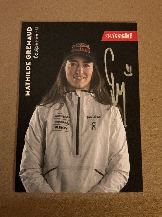 Mathilde Gremaud, Switzerland 🇨🇭 Freestyle 2023/24 hand signed - Autographs-World