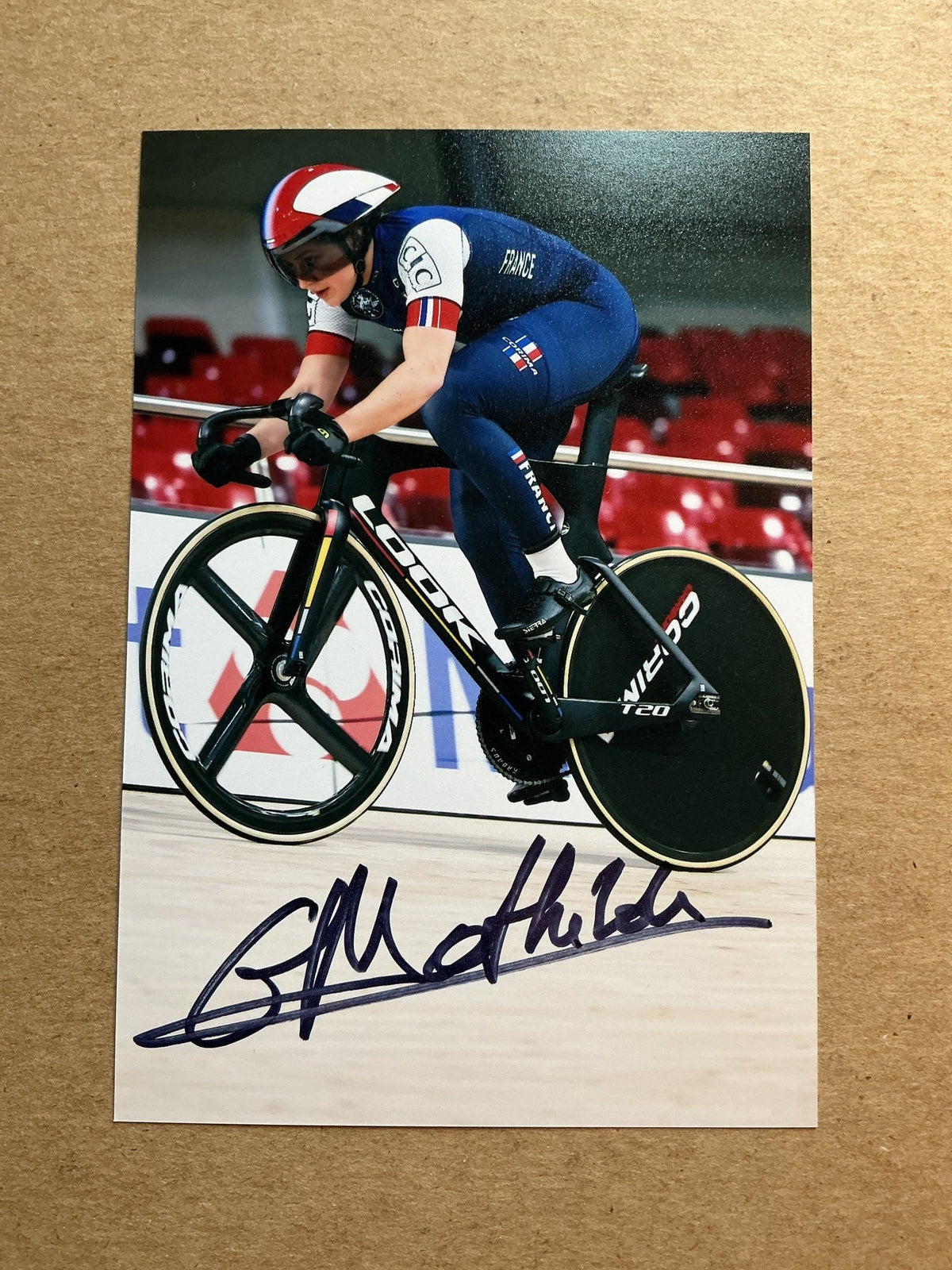 Mathilde Gros, France 🇫🇷 Cycling Summer Olympics 2024 hand signed - Autographs-World