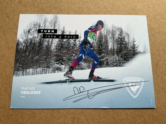 Mathis Desloges, France 🇫🇷 Cross Country Winter Sports 2024/25 hand signed - Autographs-World
