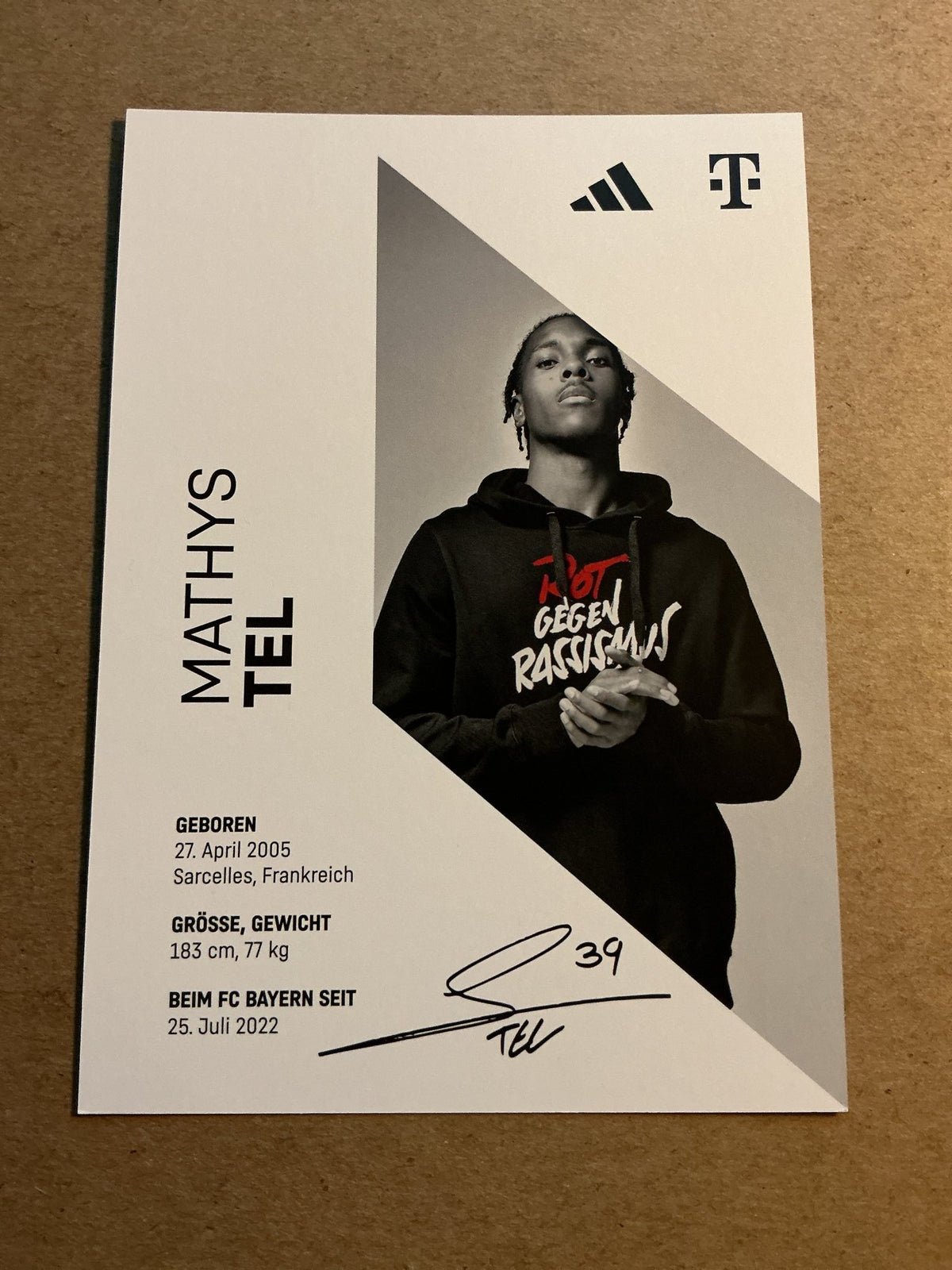 Mathys Tel, France 🇫🇷 FC Bayern München 2023/24 hand signed - Autographs-World