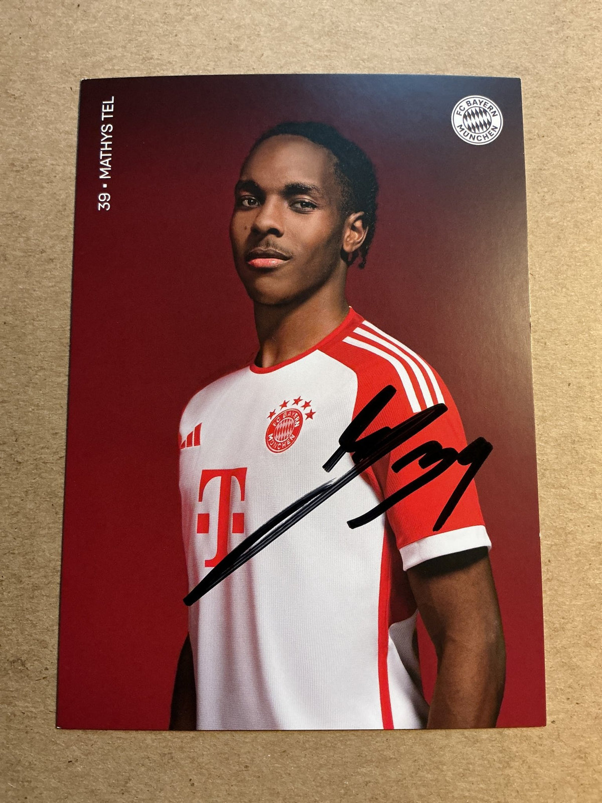 Mathys Tel, France 🇫🇷 FC Bayern München 2023/24 hand signed - Autographs-World