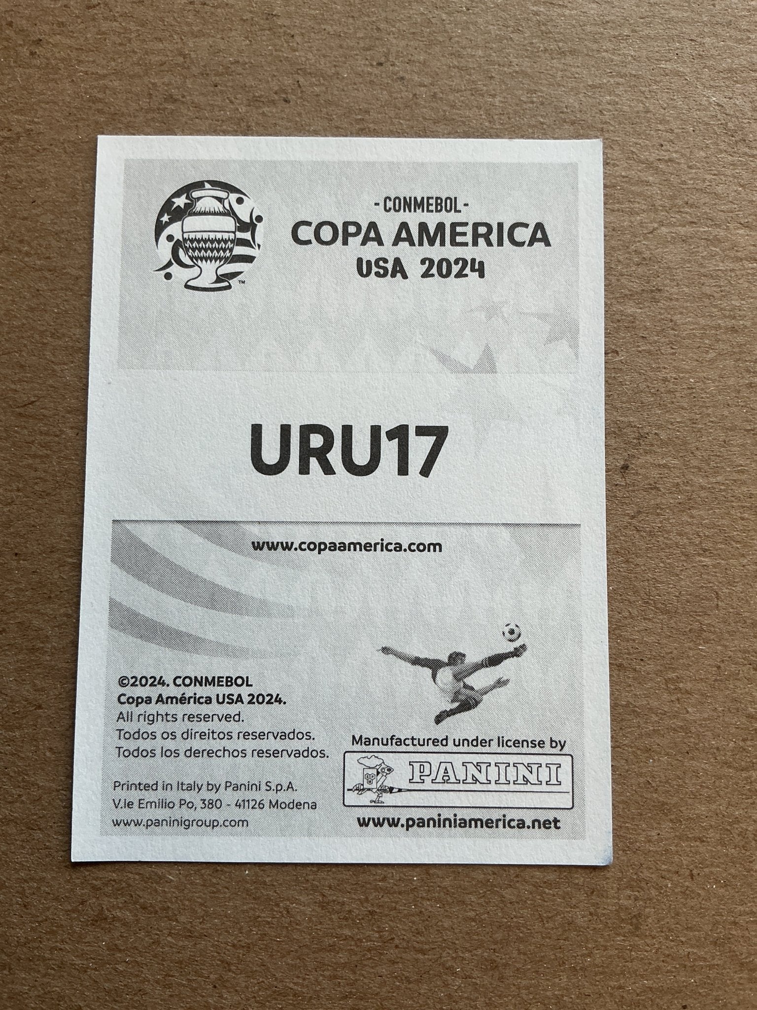 Matías Vecino, Uruguay 🇺🇾 Copa America 2024 Panini hand signed - Autographs-World