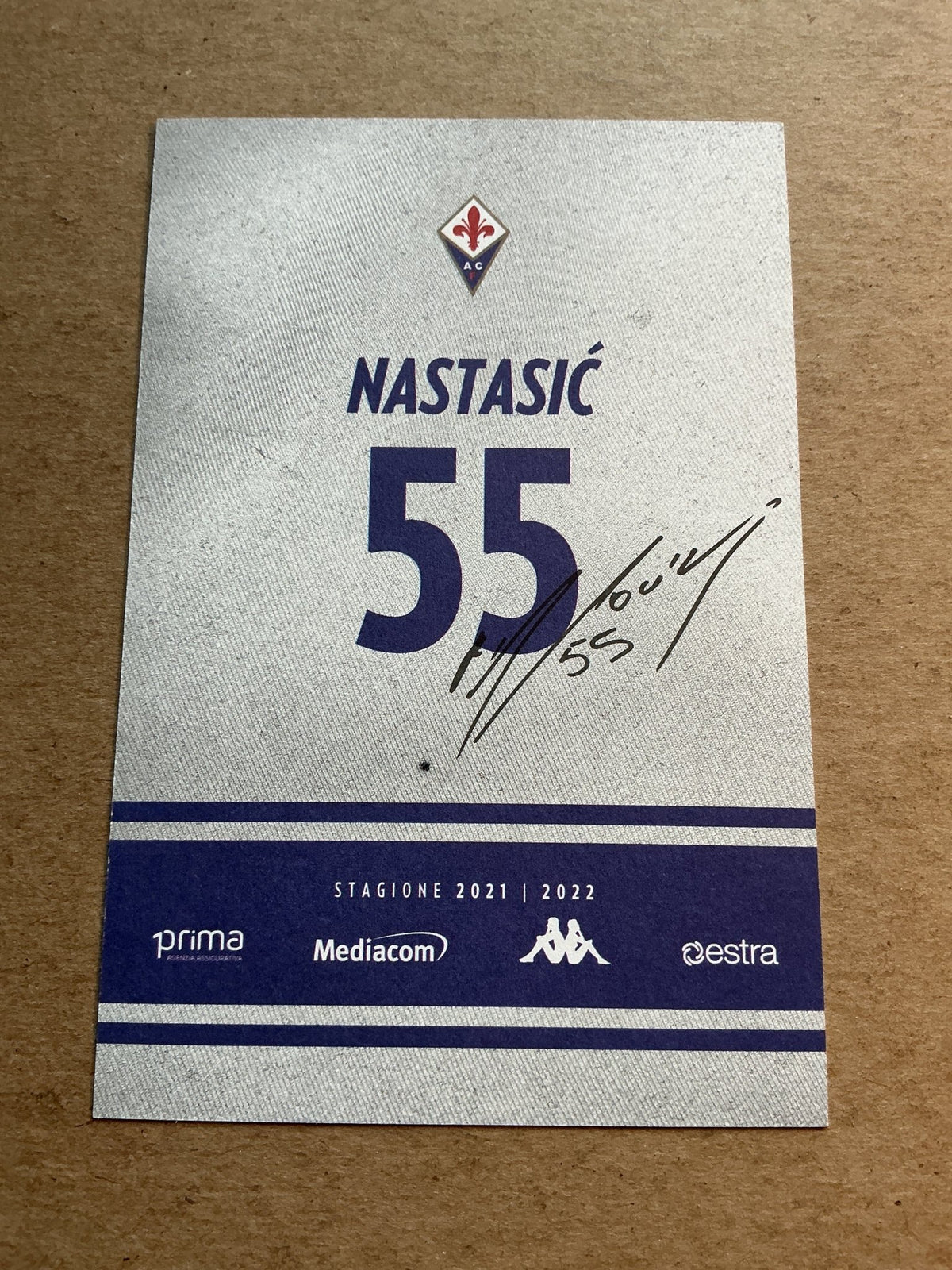 Matija Nastasić, Serbia 🇷🇸 ACF Fiorentina 2021/22 hand signed - Autographs-World