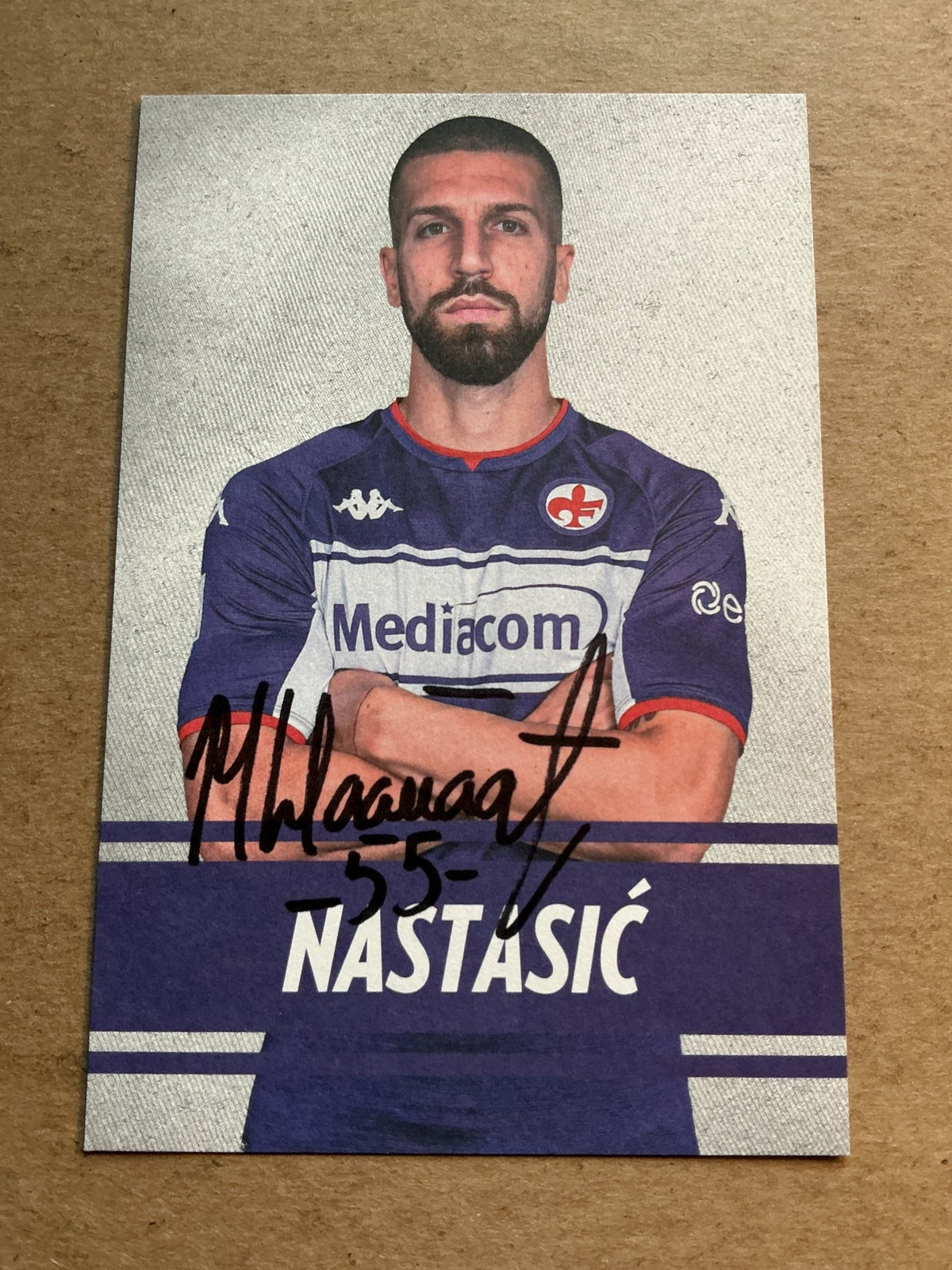 Matija Nastasić, Serbia 🇷🇸 ACF Fiorentina 2021/22 hand signed - Autographs-World