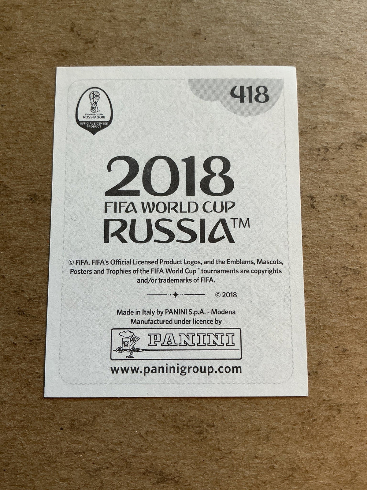 Matija Nastasić, Serbia 🇷🇸 FIFA World Cup 2018 Panini hand signed - Autographs-World