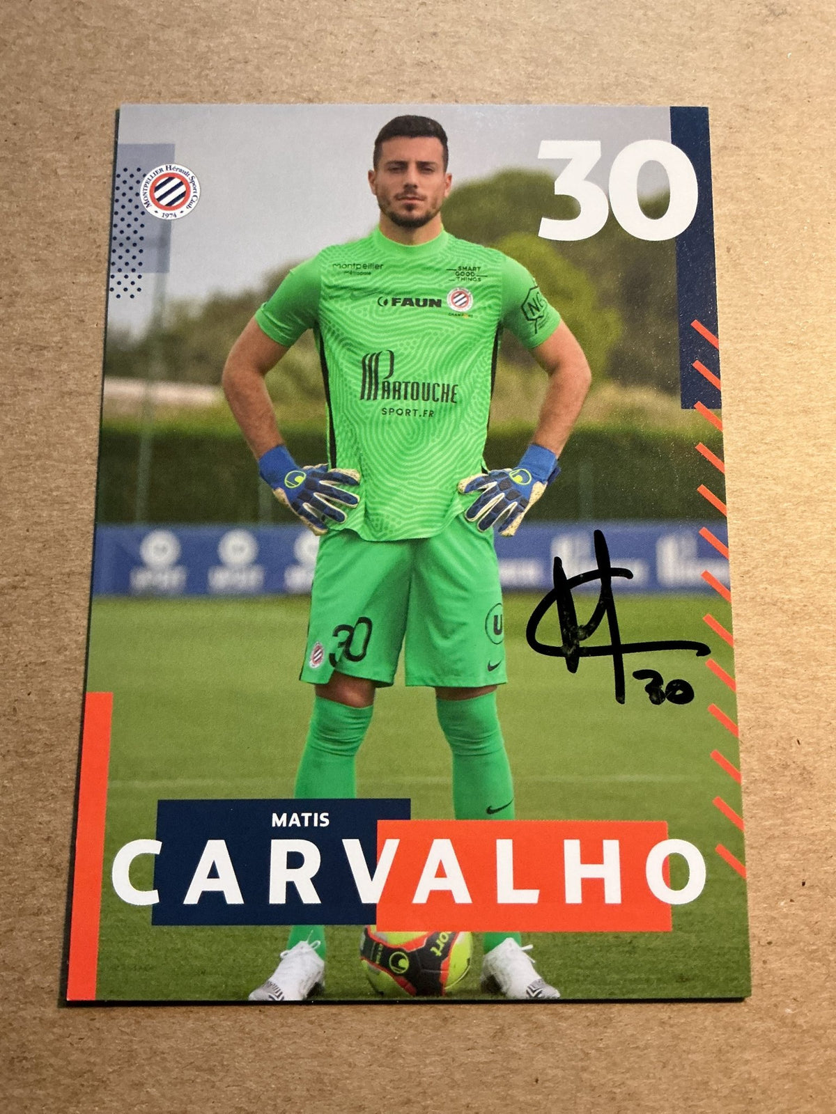 Matis Carvalho, France 🇫🇷 Montpellier HSC 2021/22 hand signed - Autographs-World