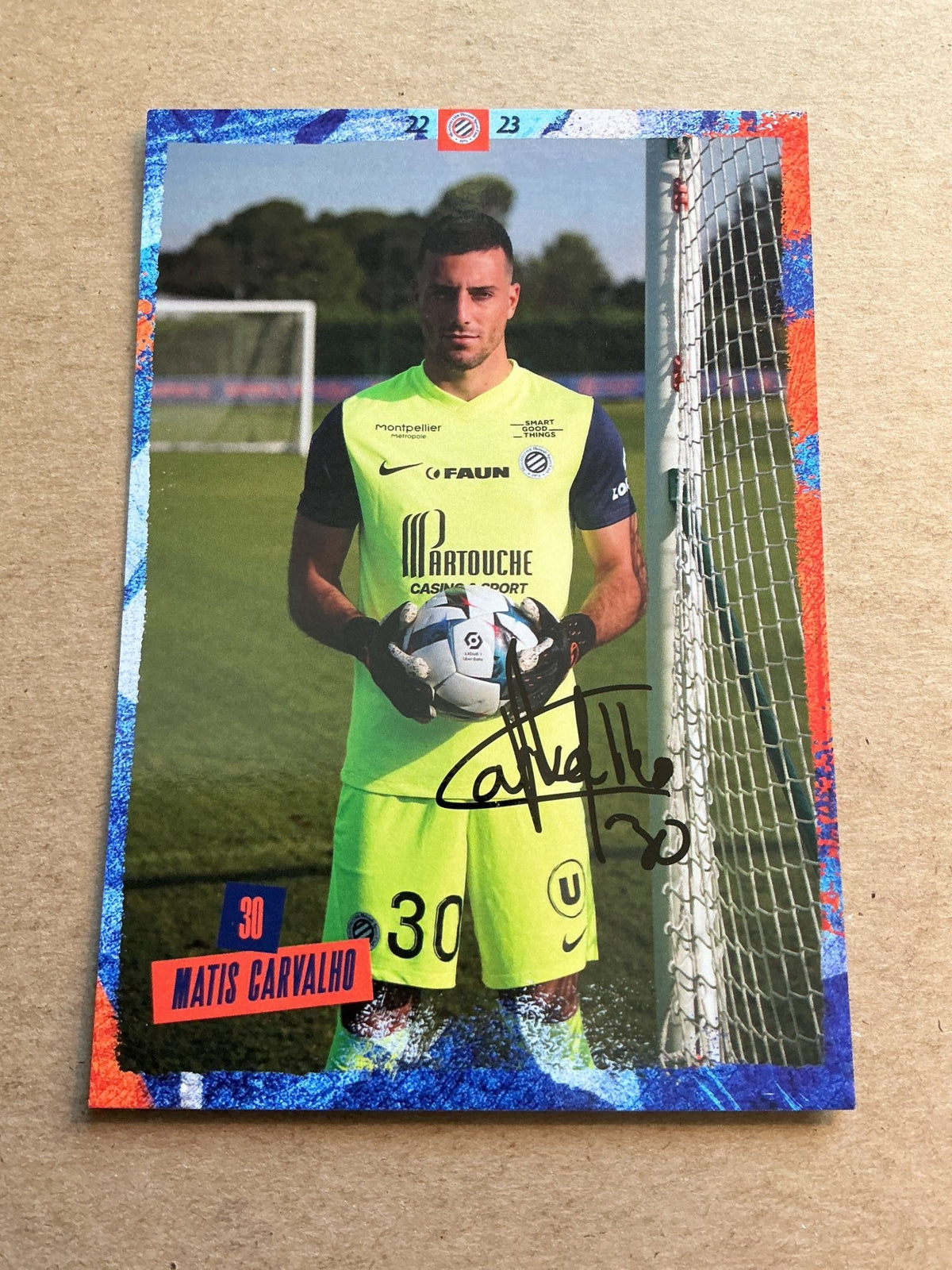 Matis Carvalho, France 🇫🇷 Montpellier HSC 2022/23 hand signed - Autographs-World