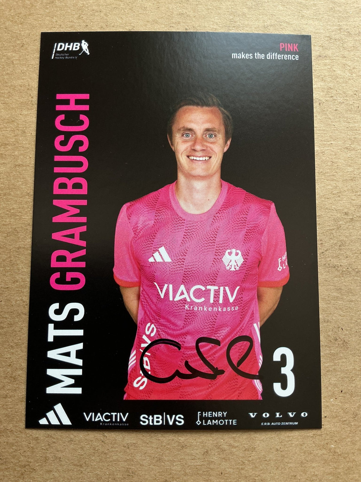Mats Grambusch, Germany 🇩🇪 Field Hockey Olympics 2024 hand signed - Autographs-World