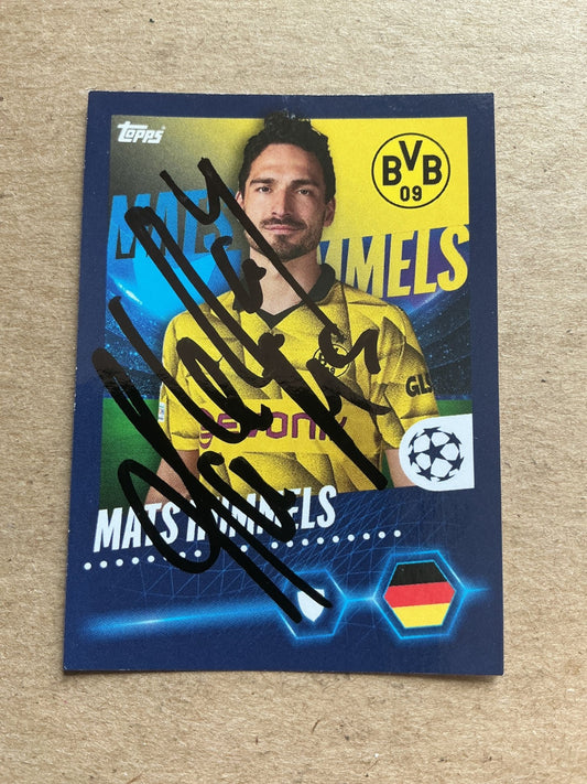 Mats Hummels, Germany 🇩🇪 Borussia Dortmund 2023/24 Topps hand signed - Autographs-World