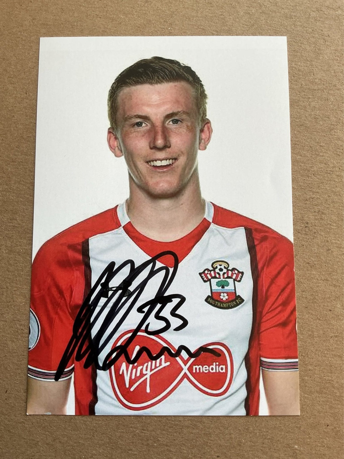 Matt Targett, England 🏴󠁧󠁢󠁥󠁮󠁧󠁿 Southampton FC 2017/18 hand signed - Autographs-World