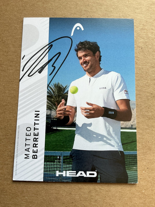 Matteo Berrettini, Italy 🇮🇹 Tennis Sports 2025 hand signed - Autographs-World