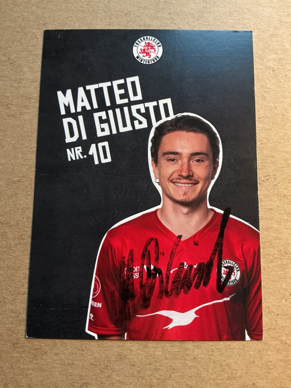 Matteo di Giusto, Switzerland 🇨🇭 FC Winterthur 2022/23 hand signed - Autographs-World