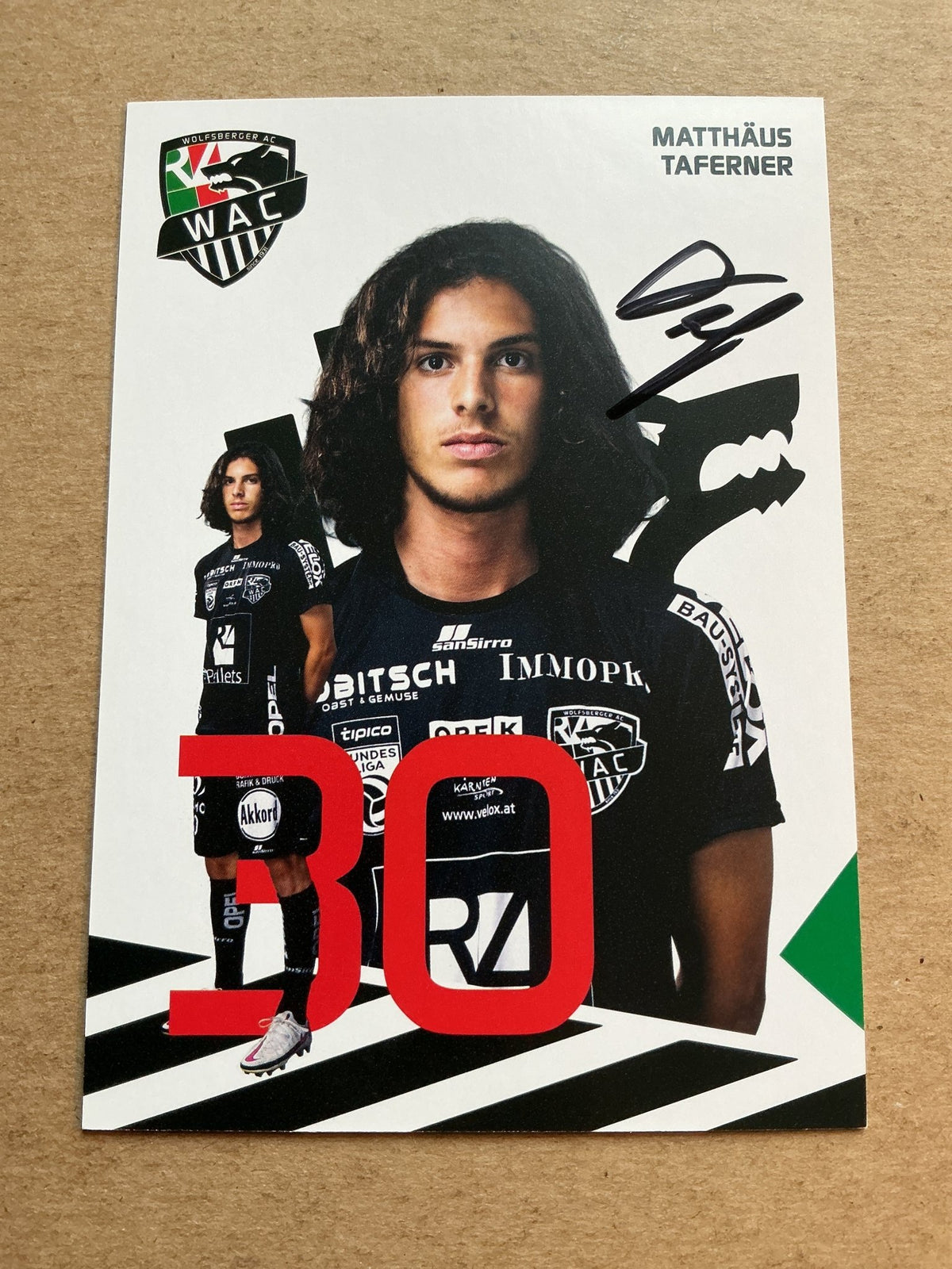 Matthäus Taferner, Austria 🇦🇹 Wolfsberger AC 2020/21 hand signed - Autographs-World