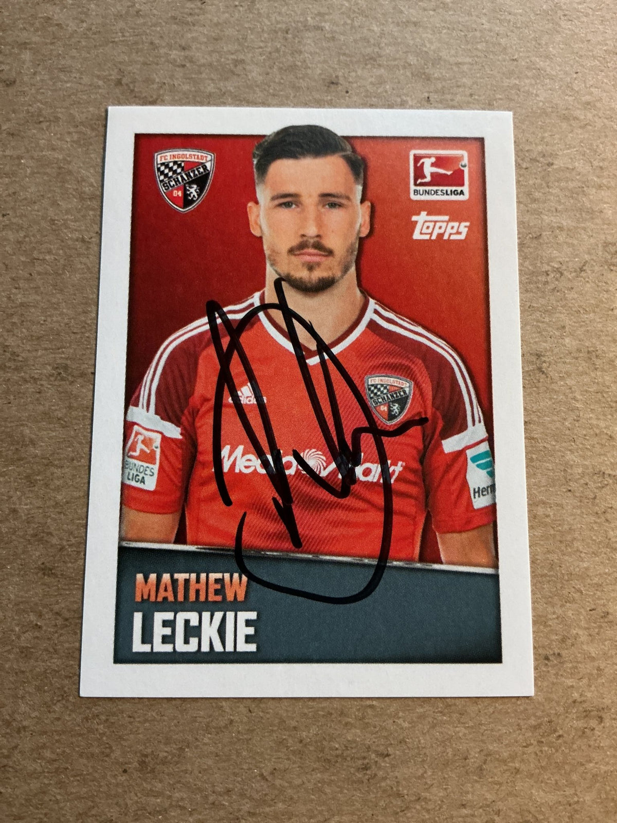 Matthew Leckie, Australia 🇦🇺 FC Ingolstadt 2016/17 Topps hand signed - Autographs-World