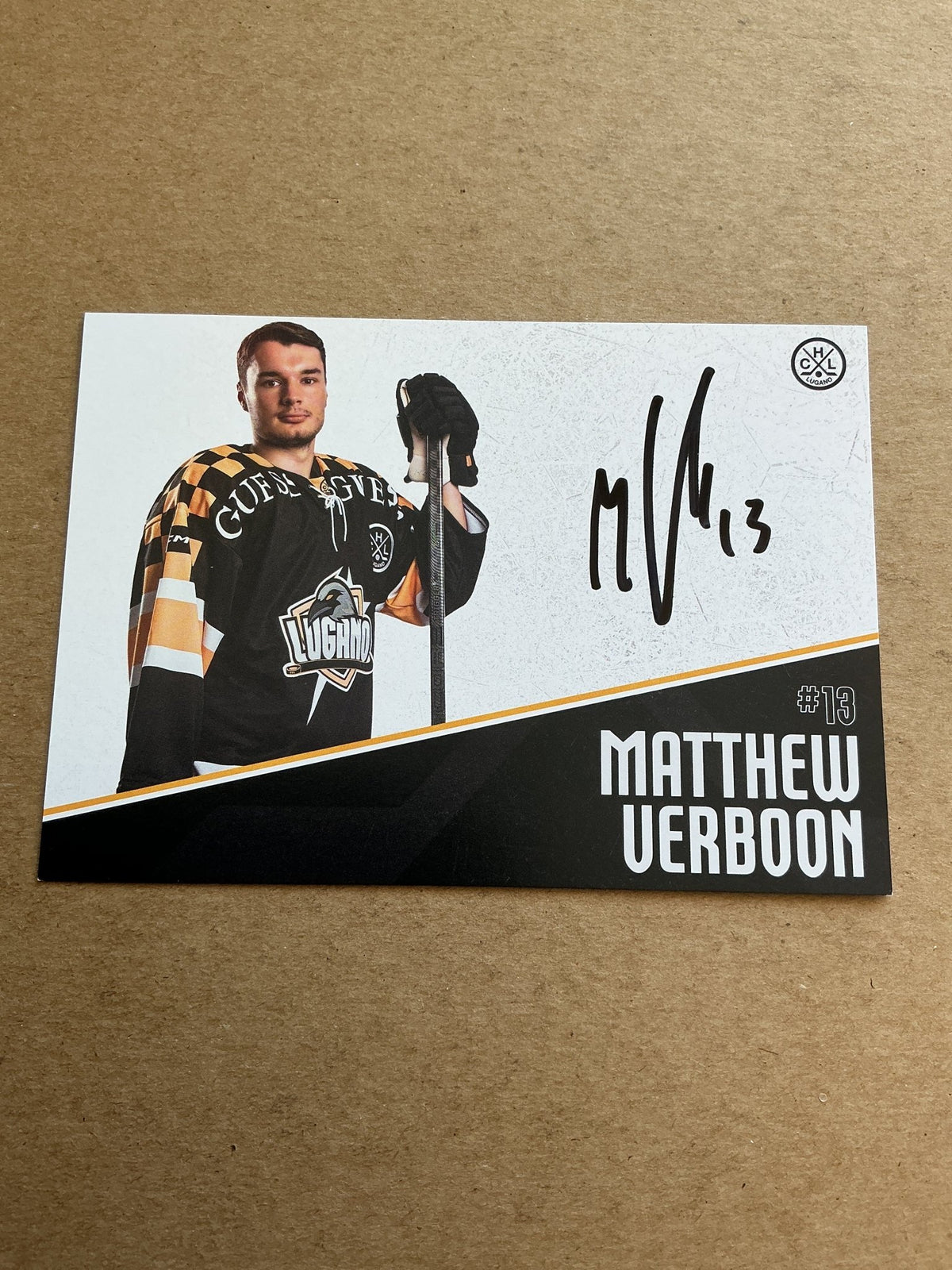Matthew Verboon, Switzerland 🇨🇭 HC Lugano 2024/25 hand signed - Autographs-World