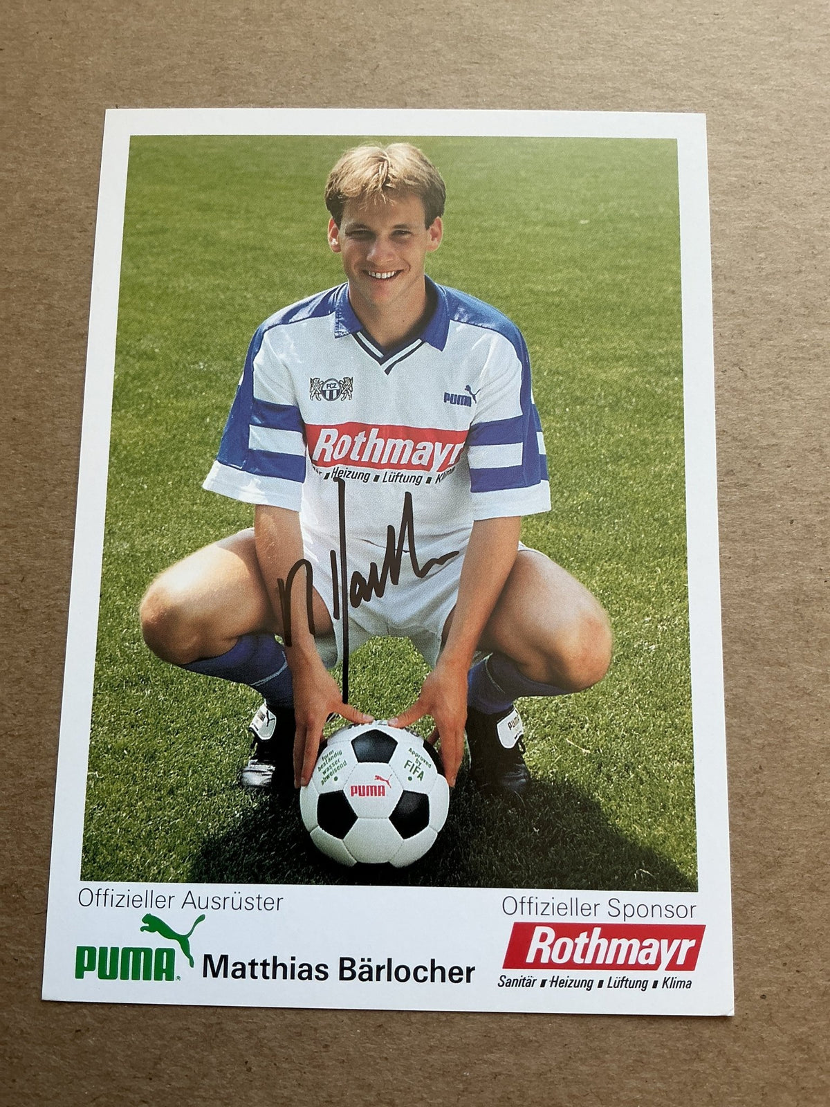 Matthias Barlöcher, Switzerland 🇨🇭 FC Zürich 1992/93 hand signed - Autographs-World