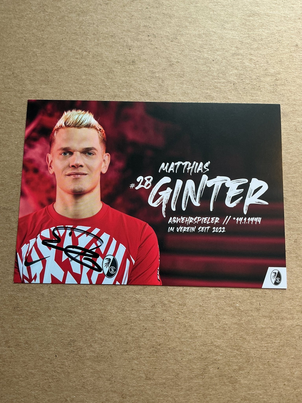 Matthias Ginter, Germany 🇩🇪 SC Freiburg 2023/24 hand signed - Autographs-World