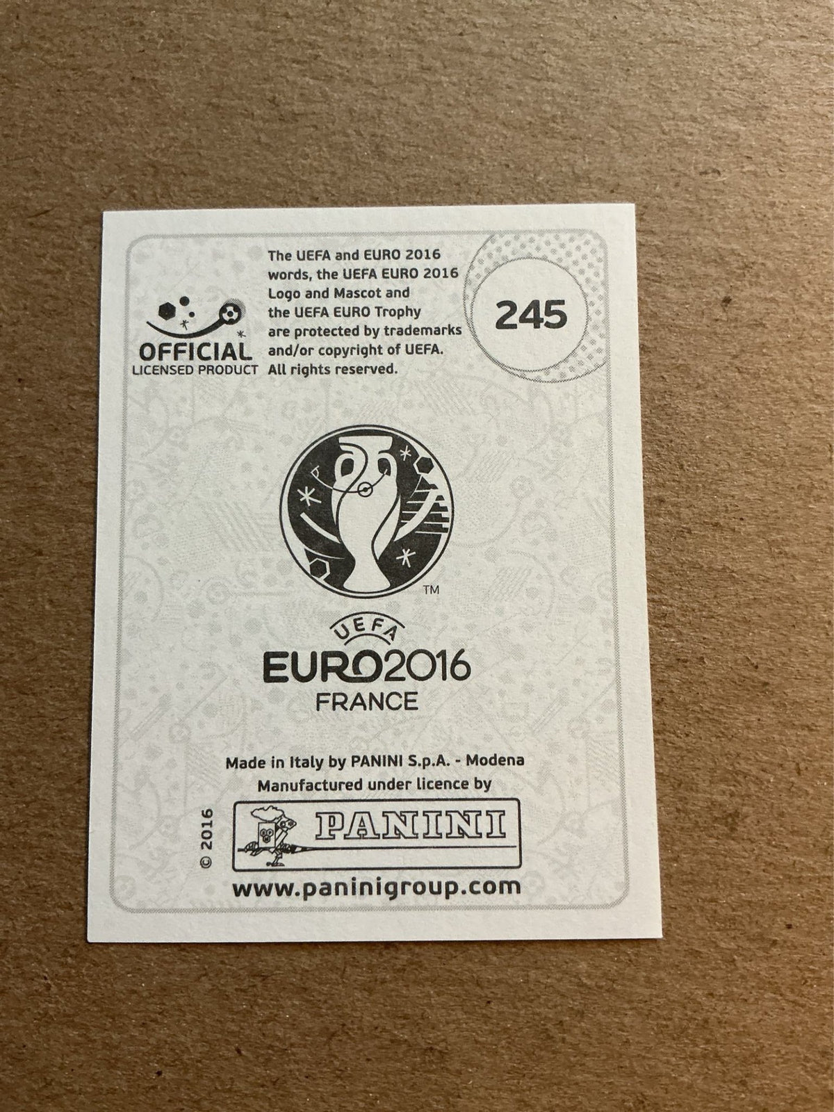 Matthias Ginter, Germany 🇩🇪 UEFA Euro 2016 Panini hand signed - Autographs-World