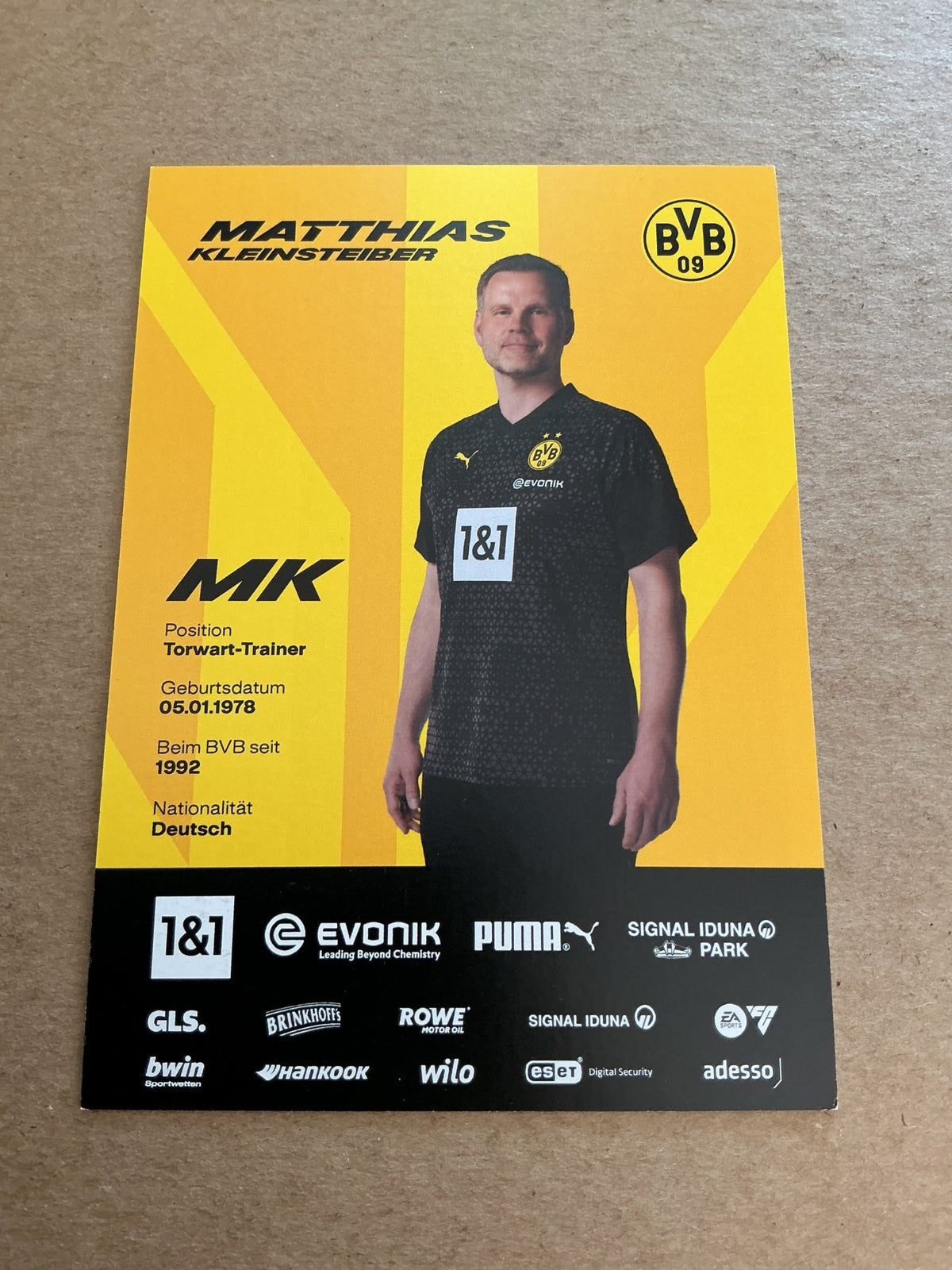 Matthias Kleinsteuber, Germany 🇩🇪 Borussia Dortmund 2023/24 hand signed - Autographs-World