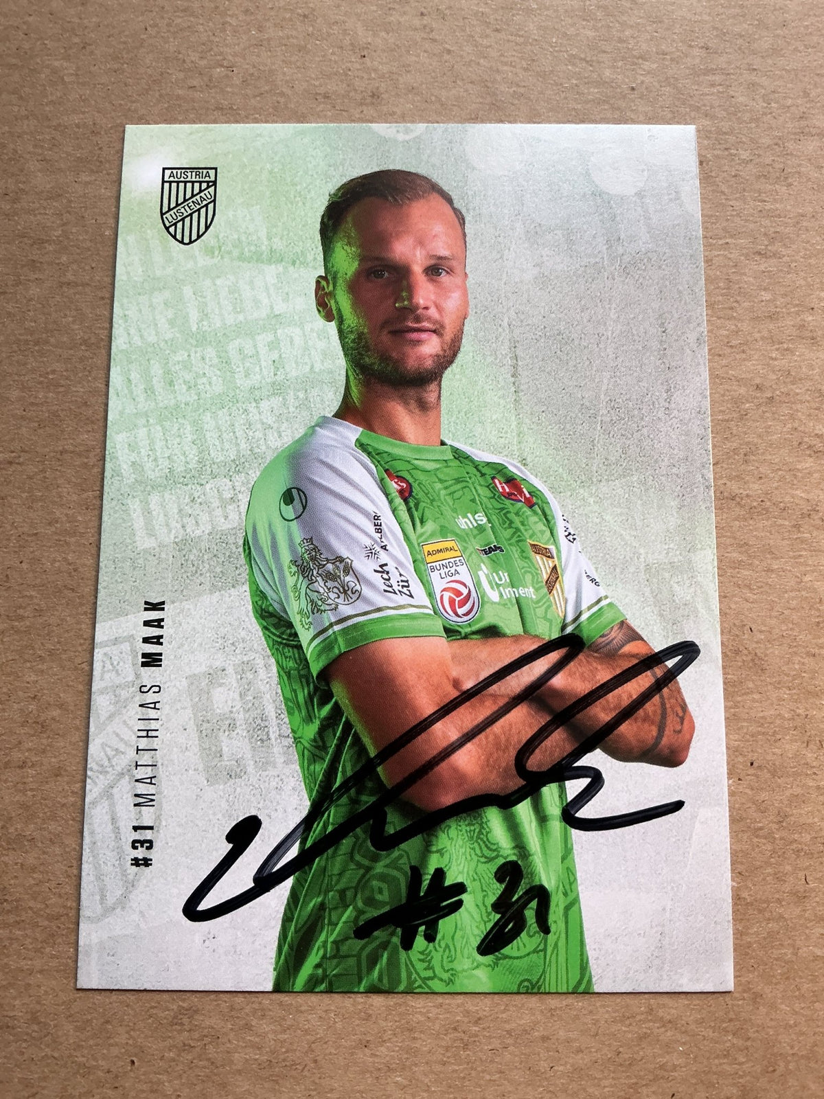 Matthias Maak, Austria 🇦🇹 SC Austria Lustenau 2023/24 hand signed - Autographs-World