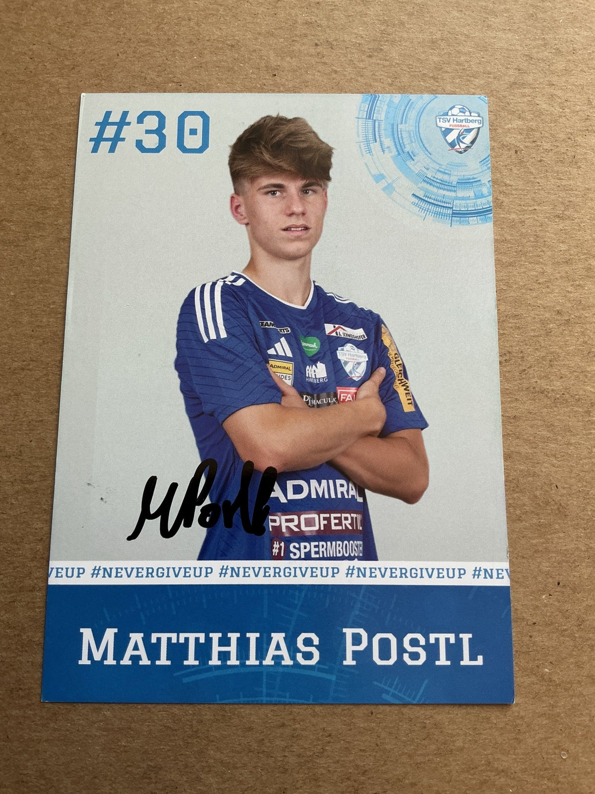Matthias Postl, Austria 🇦🇹 TSV Hartberg 2023/24 hand signed - Autographs-World