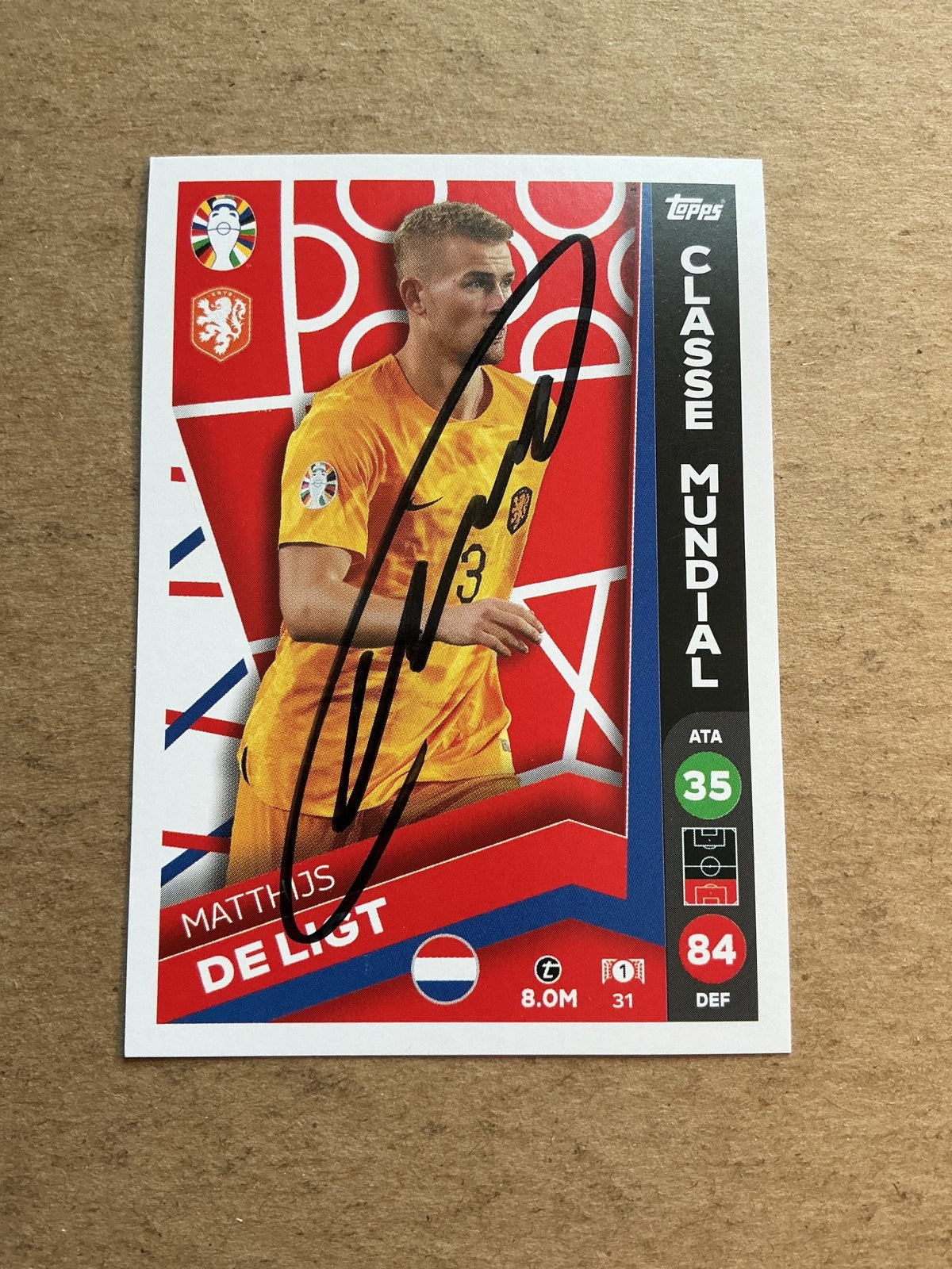 Matthijs de Ligt, Netherlands 🇳🇱 UEFA Euro 2024 hand signed - Autographs-World