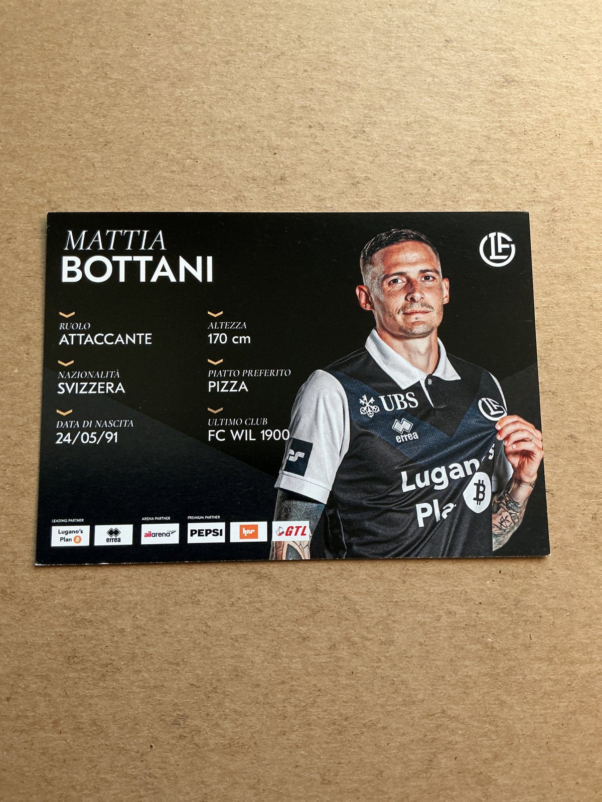 Mattia Bottani, Switzerland 🇨🇭 HC Lugano 2025/26 hand signed - Autographs-World
