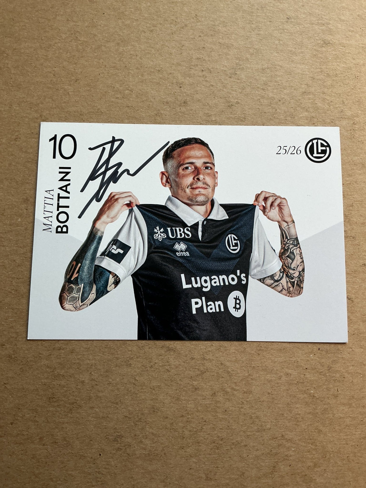 Mattia Bottani, Switzerland 🇨🇭 HC Lugano 2025/26 hand signed - Autographs-World
