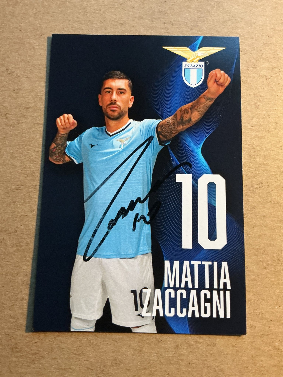 Mattia Zaccagni, Italy 🇮🇹 SS Lazio 2024/25 hand signed - Autographs-World