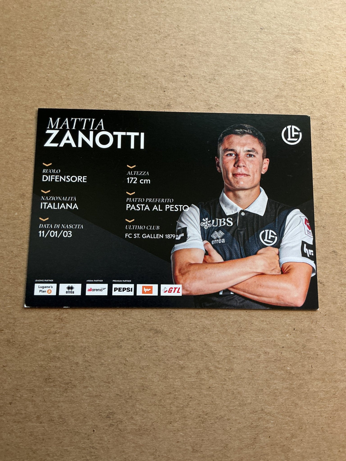 Mattia Zanotti, Italy 🇮🇹 HC Lugano 2025/26 hand signed - Autographs-World