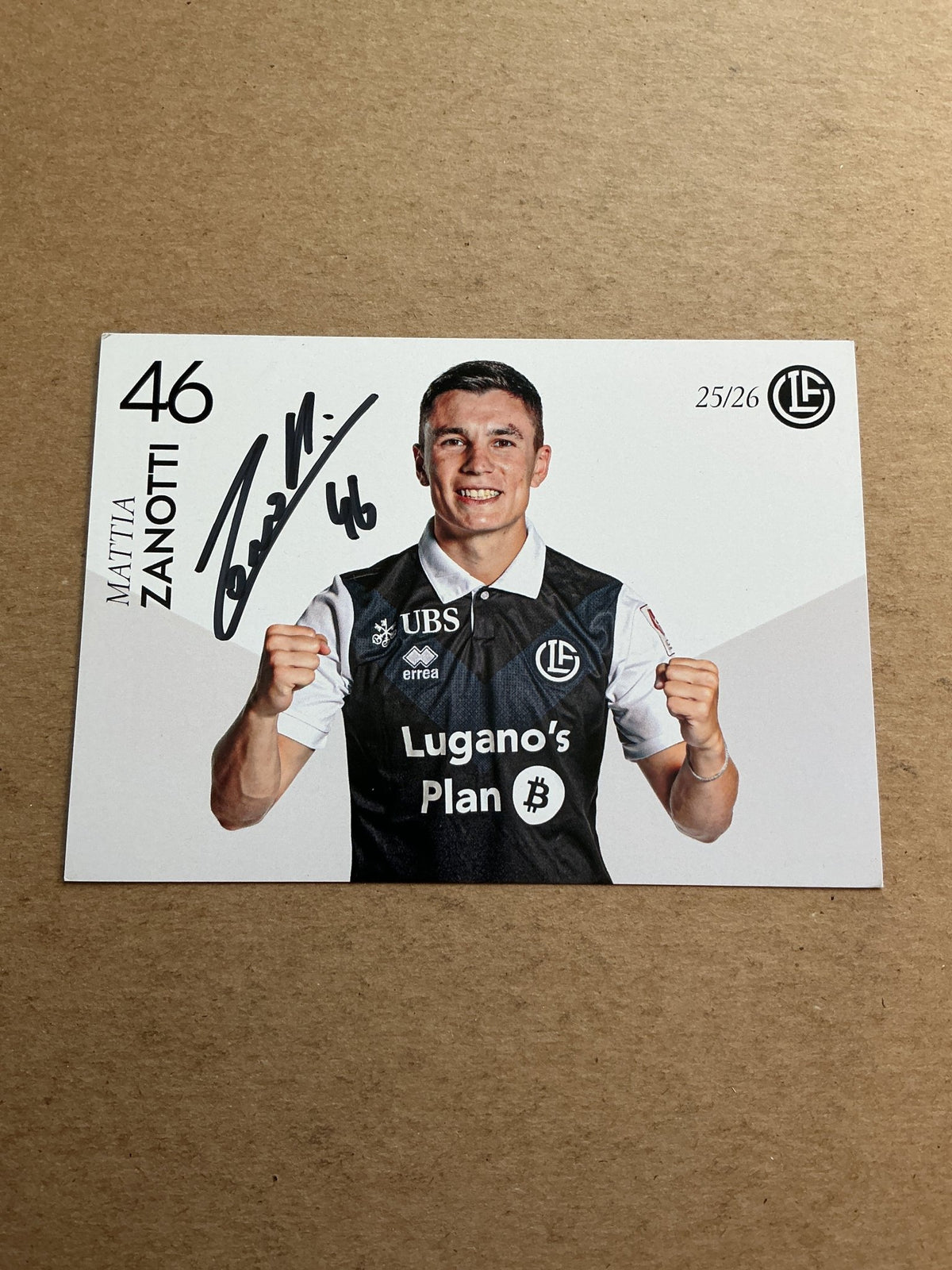 Mattia Zanotti, Italy 🇮🇹 HC Lugano 2025/26 hand signed - Autographs-World