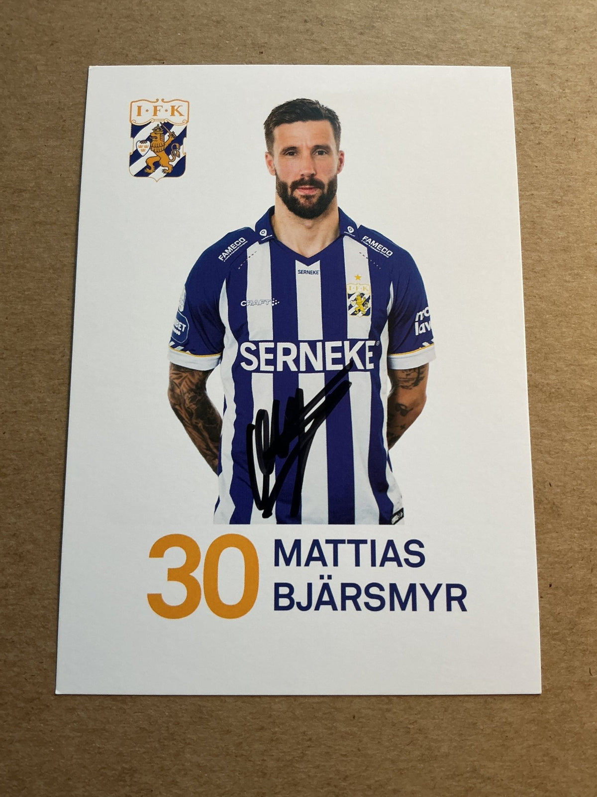 Mattias Bjärsmyr, Sweden 🇸🇪 IFK Göteborg 2022/23 hand signed - Autographs-World