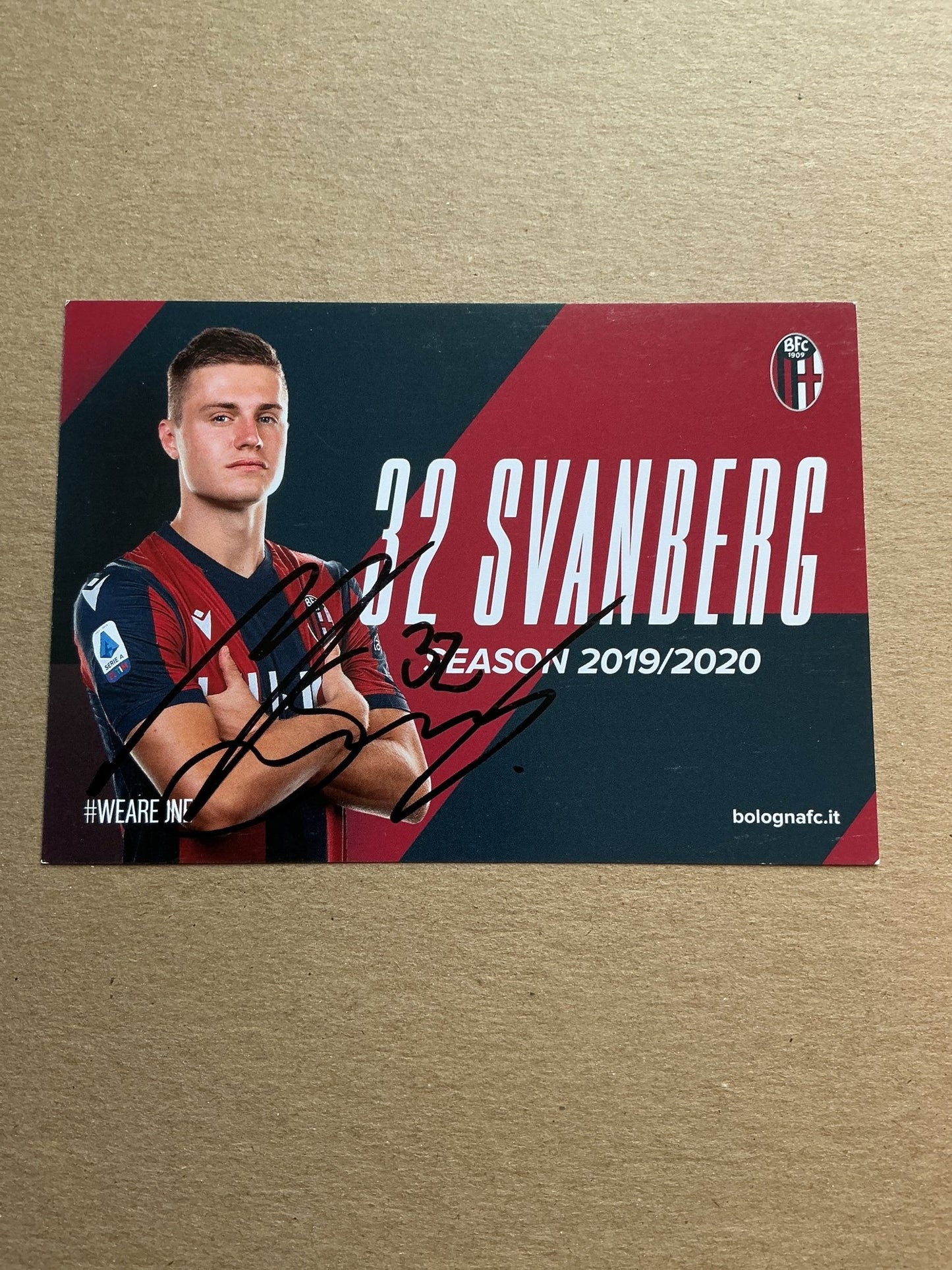 Mattias Svanberg, Sweden 🇸🇪 Bologna FC 2019/20 hand signed - Autographs-World