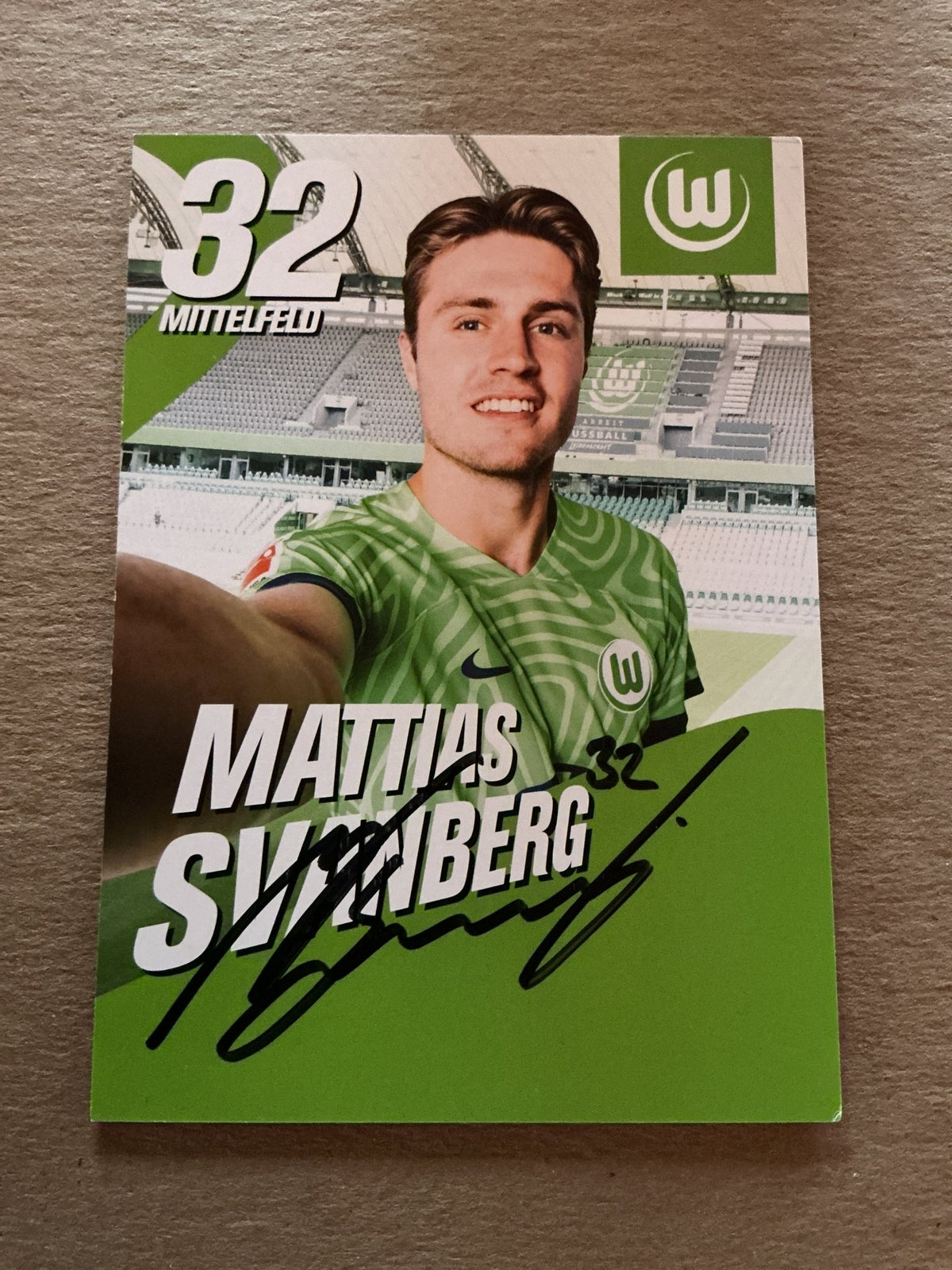 Mattias Svanberg, Sweden 🇸🇪 VfL Wolfsburg 2022/23 hand signed - Autographs-World