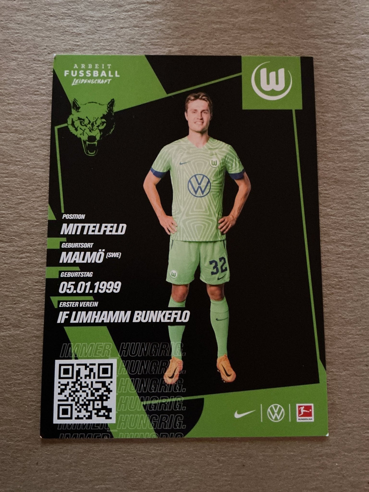 Mattias Svanberg, Sweden 🇸🇪 VfL Wolfsburg 2022/23 hand signed - Autographs-World