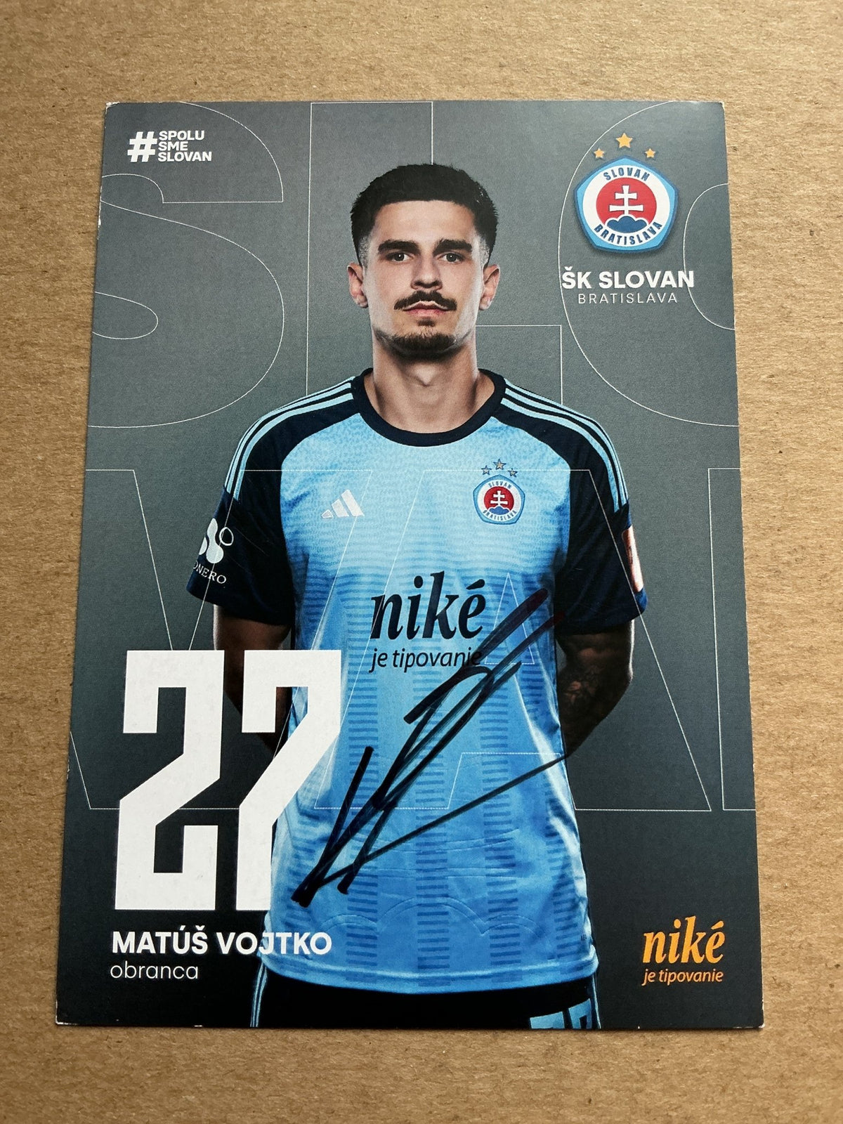 Matus Vojtko, Slovakia 🇸🇰 SK Slovan Bratislava 2024/25 hand signed - Autographs-World