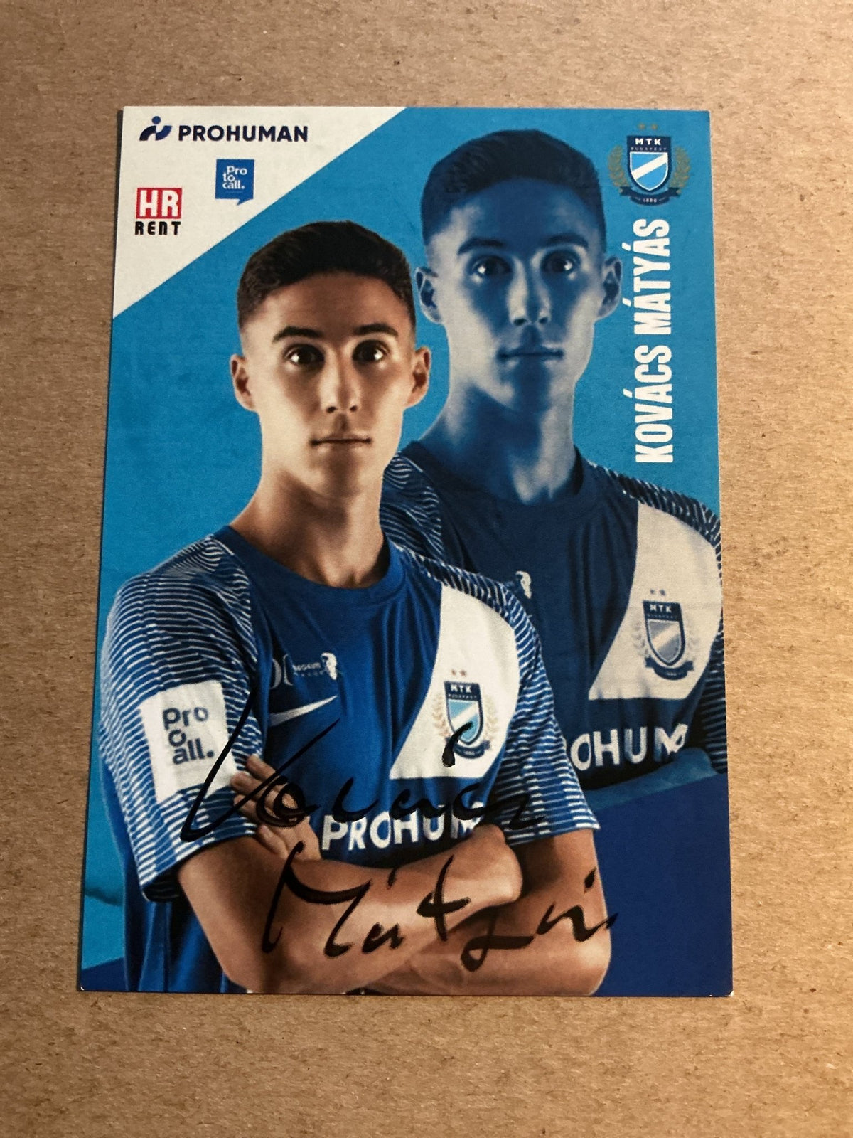 Mátyás Kovács, Hungary 🇭🇺 MTK Budapest 2022/23 hand signed - Autographs-World