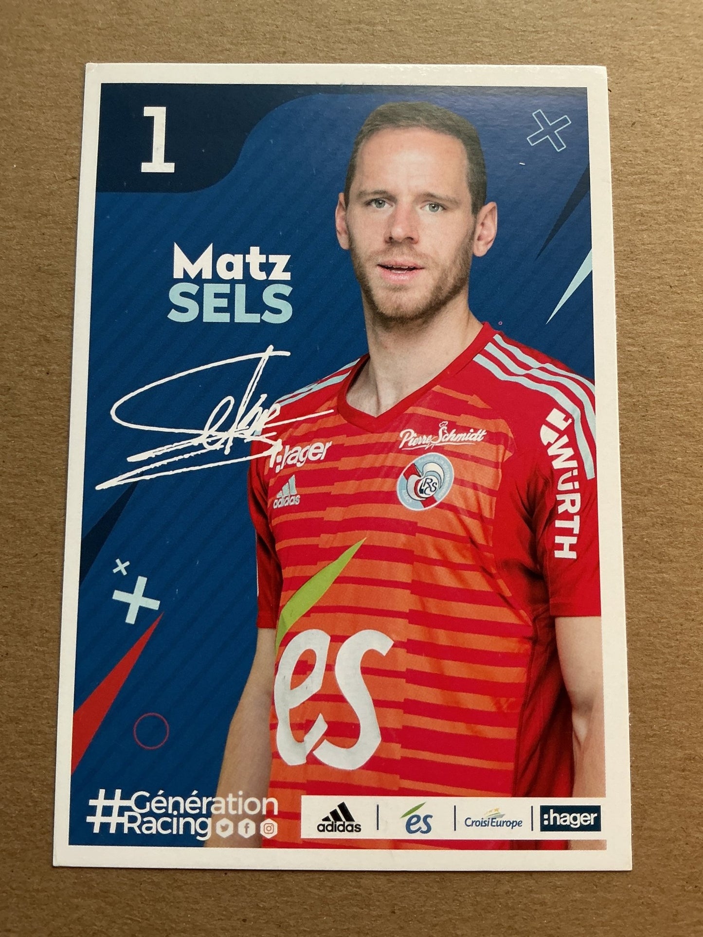 Matz Sels, Belgium 🇧🇪 RC Strasbourg 2019/20 hand signed - Autographs-World