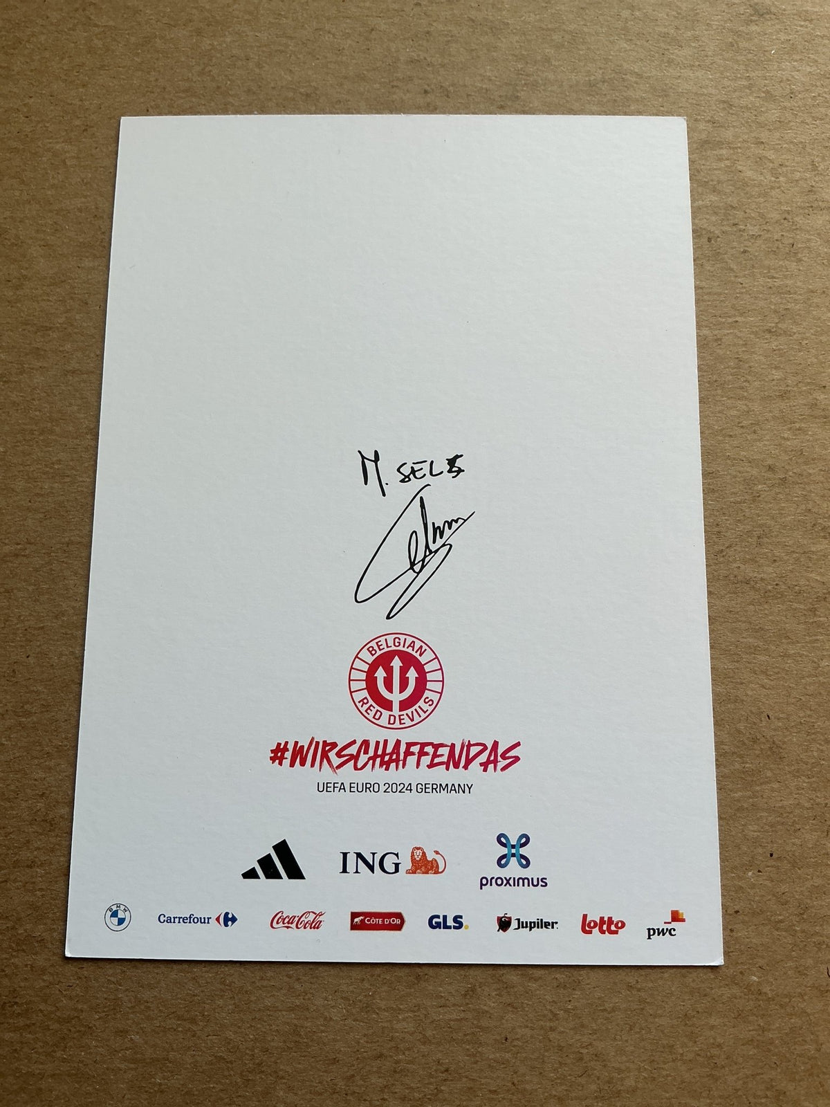 Matz Sels, Belgium 🇧🇪 UEFA Euro 2024 hand signed - Autographs-World