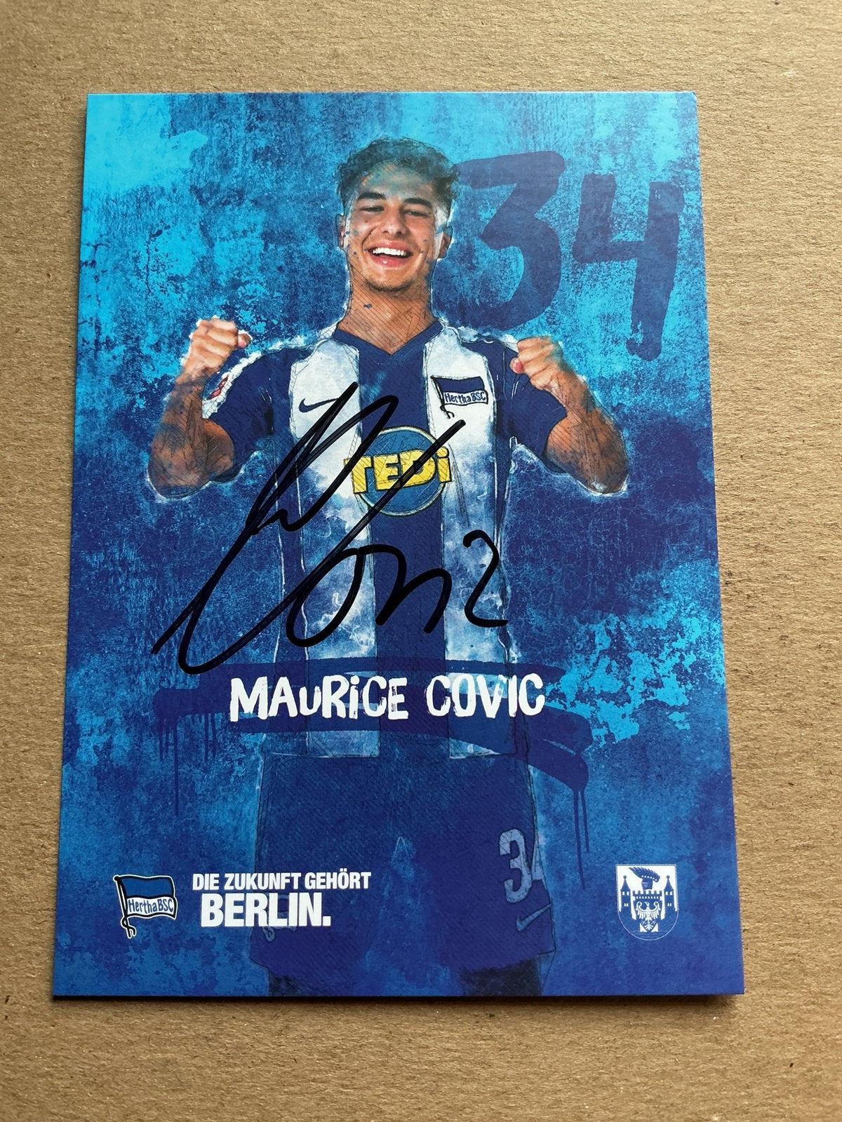 Maurice Covic, Germany 🇩🇪 Hertha BSC Berlin 2019/20 hand signed - Autographs-World