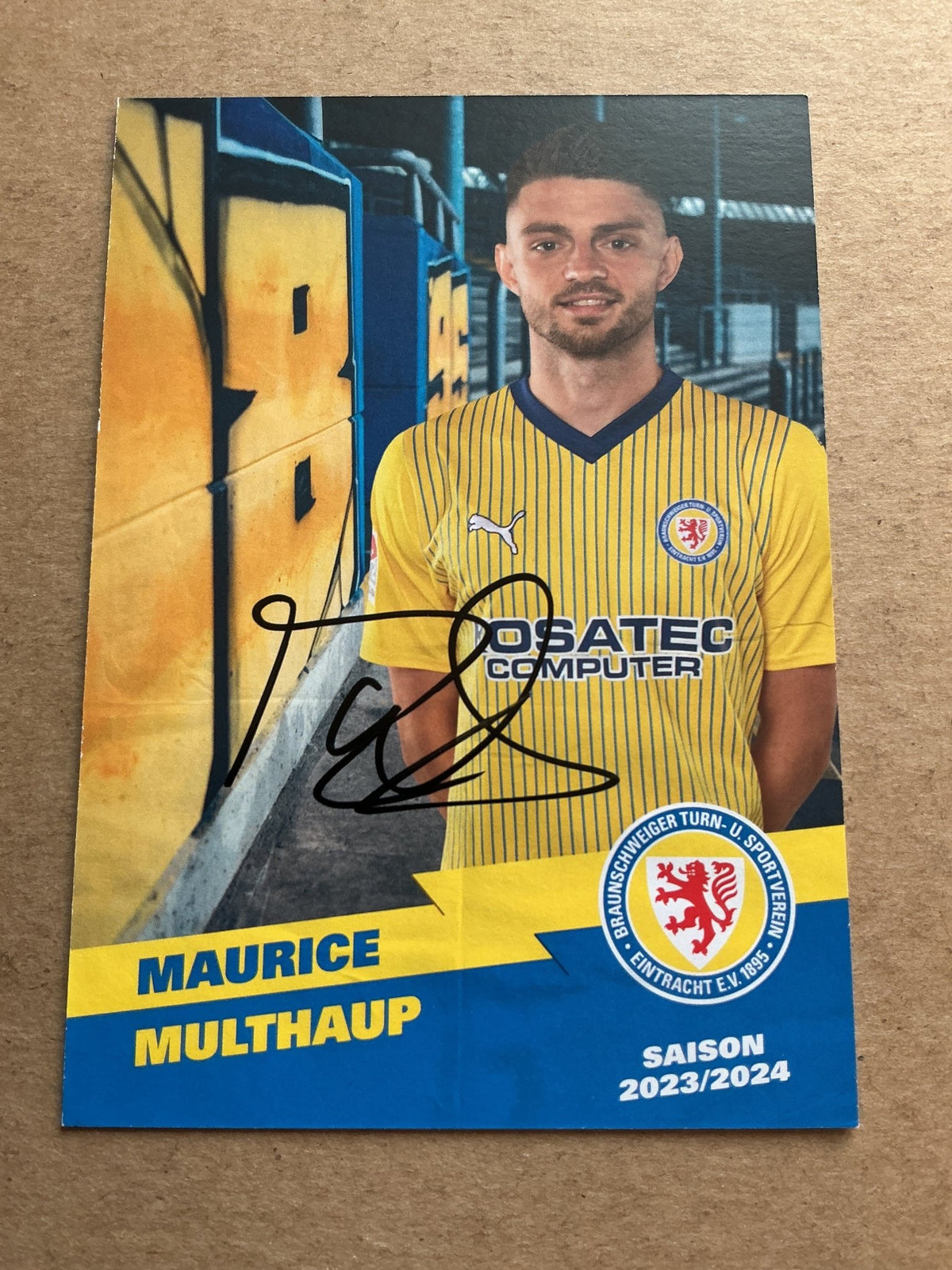 Maurice Multhaup, Germany 🇩🇪 Eintracht Braunschweig 2023/24 hand signed - Autographs-World