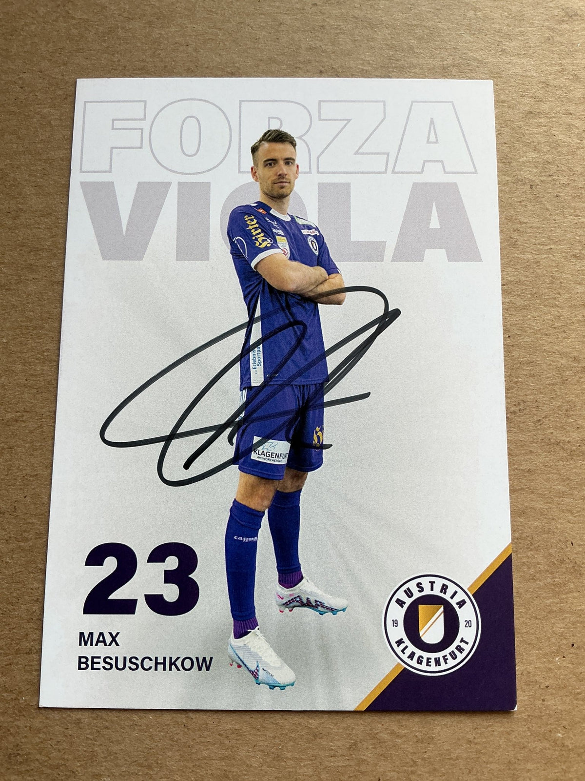Max Besuschkow, Germany 🇩🇪 Austria Klagenfurt 2023/24 hand signed - Autographs-World
